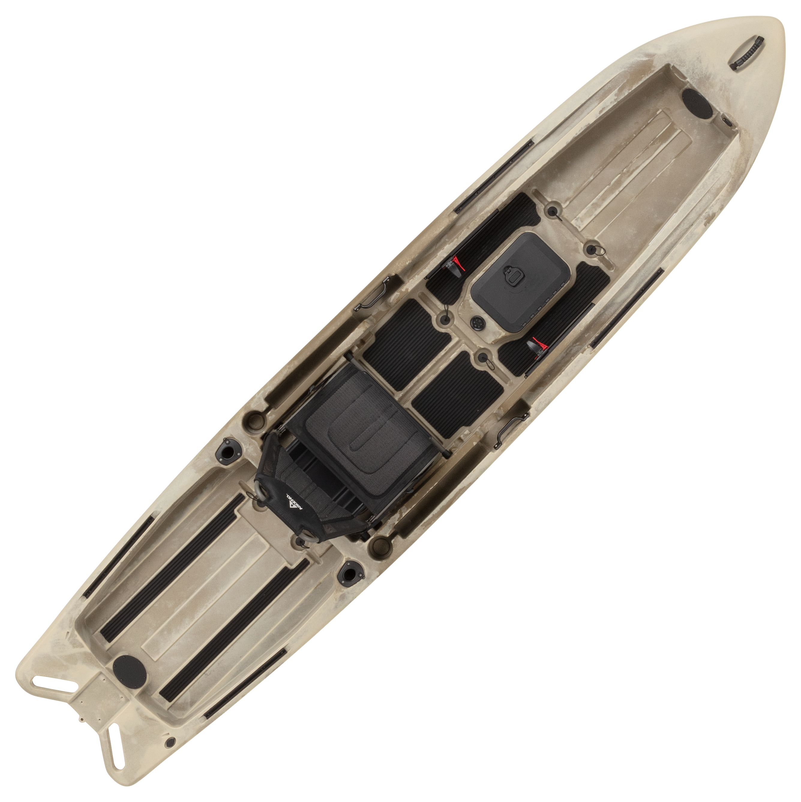 Ascend 128X Sit-on-Top Kayak with Yak-Power - Desert Storm - Ascend