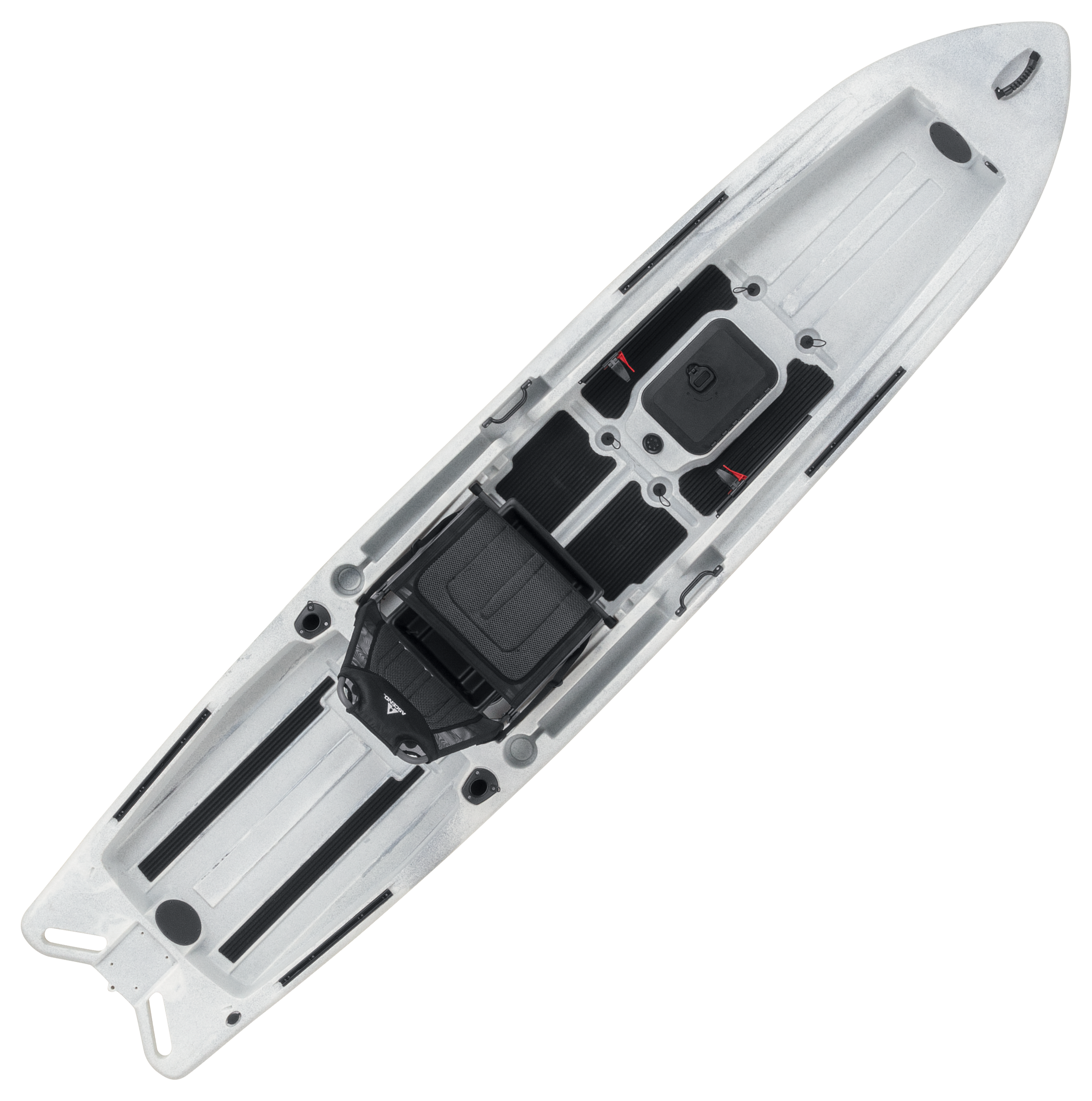 Ascend 128X Sit-on-Top Kayak with Yak-Power - White - Ascend