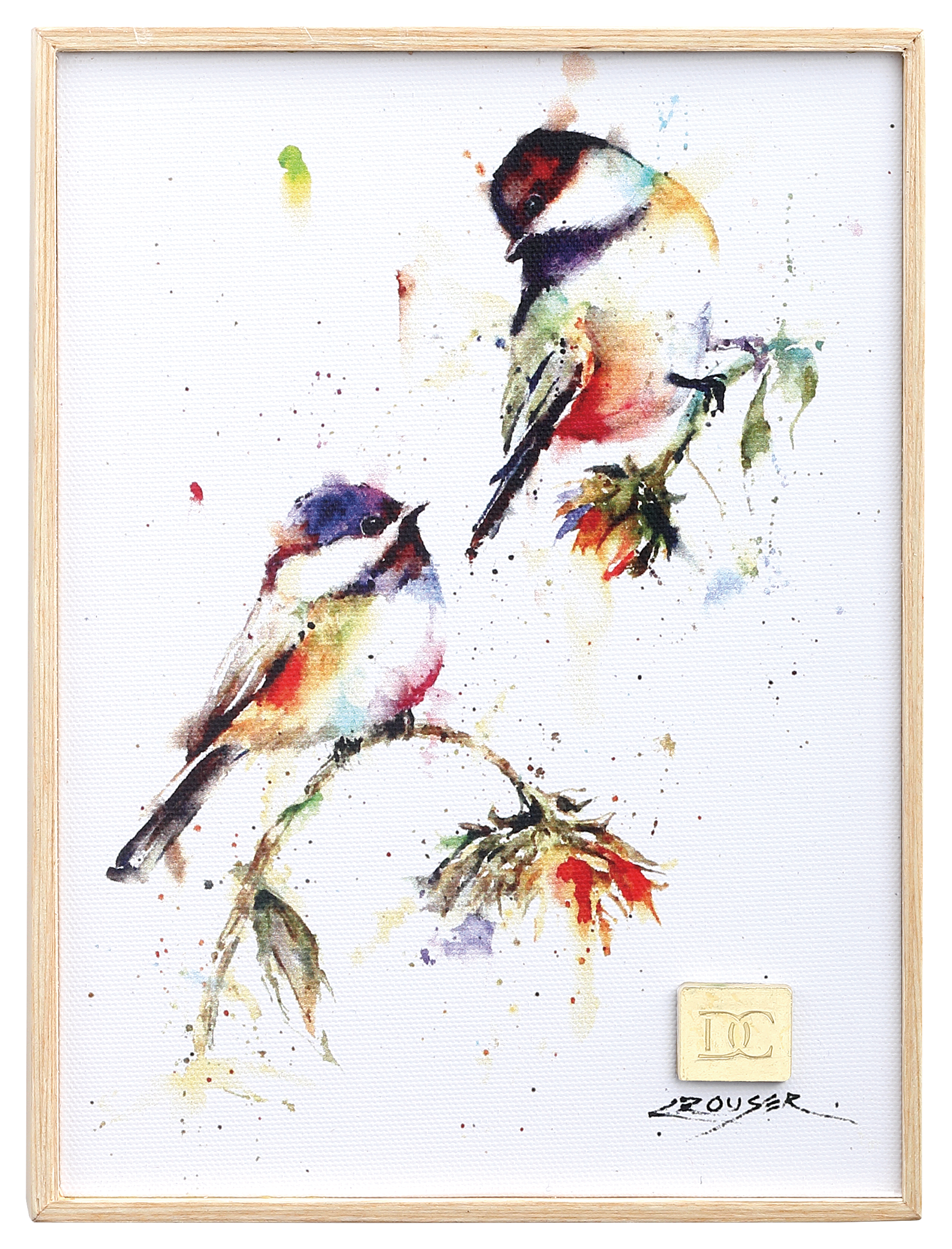 Demdaco Chickadees Dropping In Canvas Wall Art by Dean Crouser