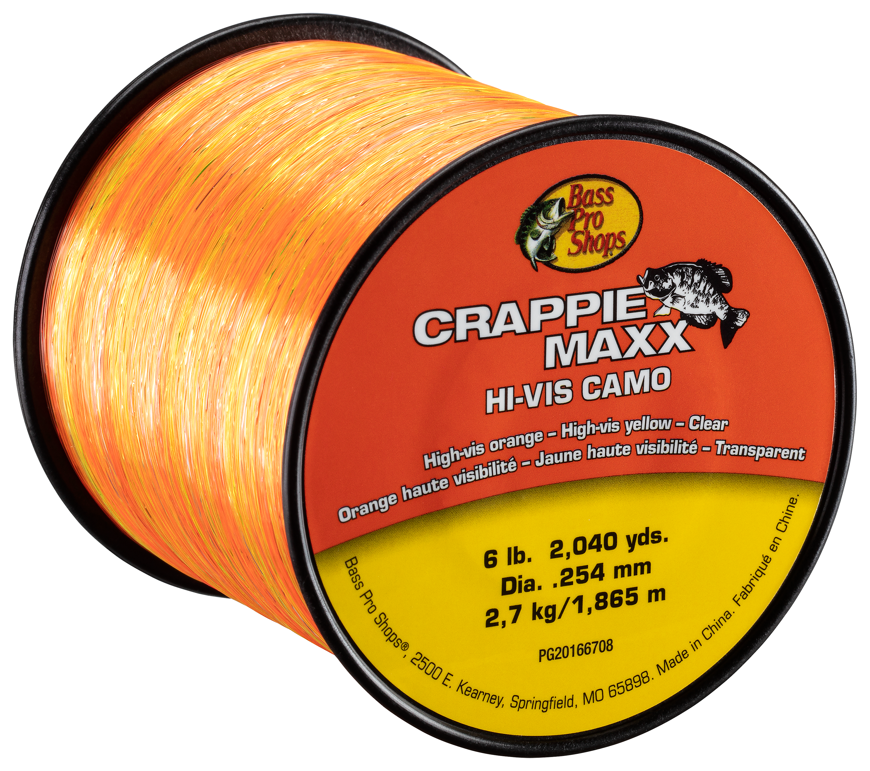 Image of Crappie Maxx Hi-Vis Camo Fishing Line - Hi-Vis Camo - 6 lb.