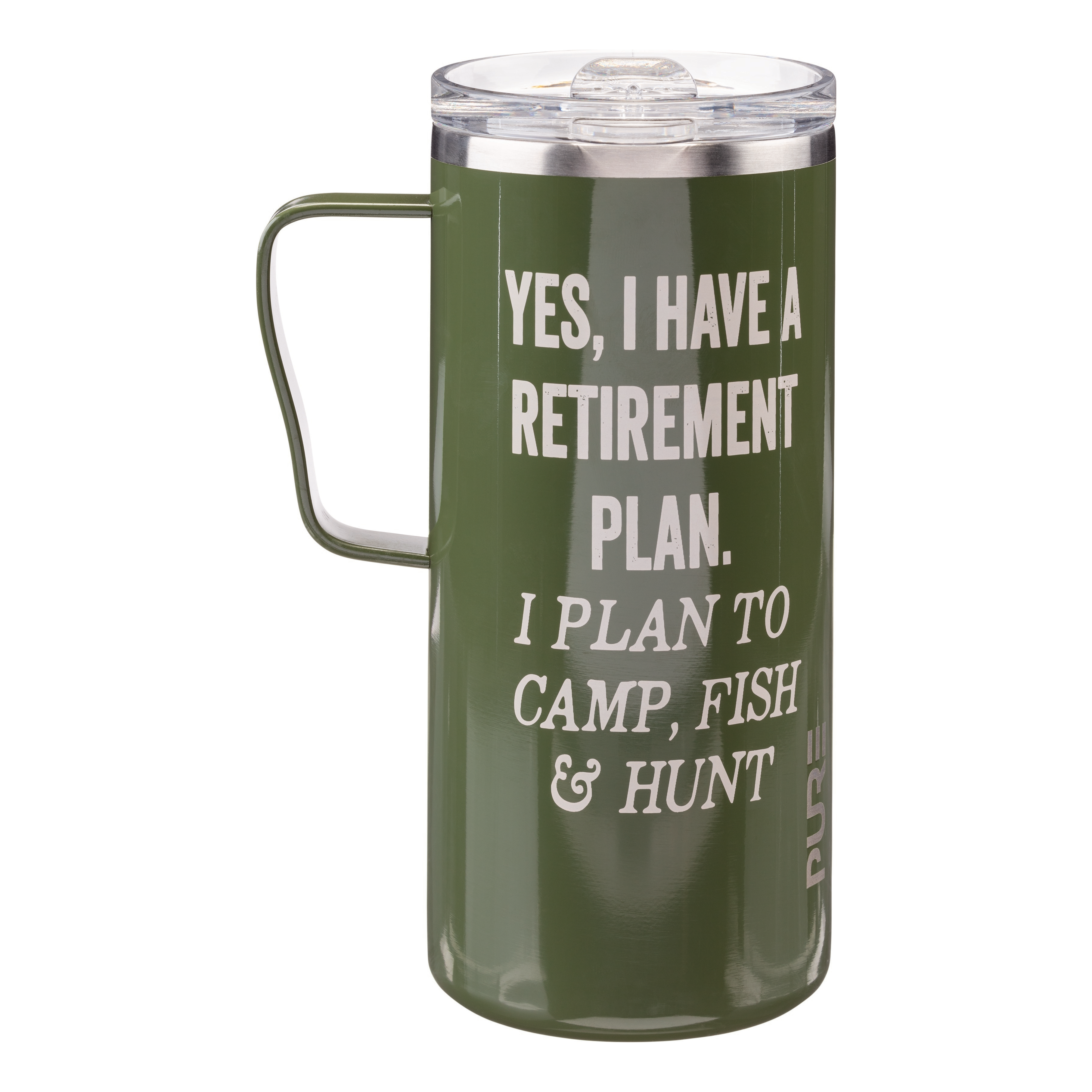 PURE Drinkware Retirement Plan Stainless Steel Travel Mug