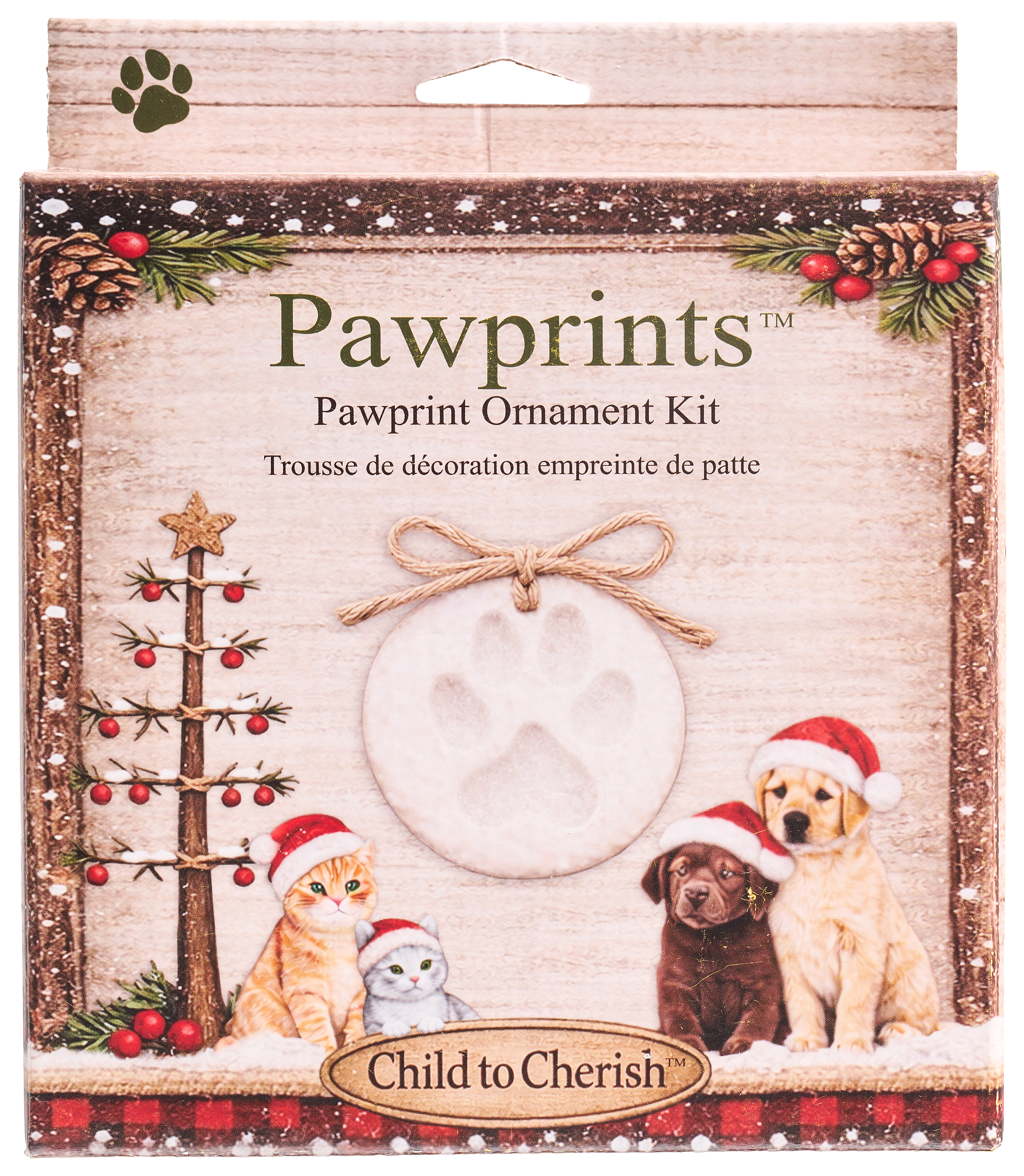 Child to Cherish Pawprints Oven Bake Claydough Ornament Kit