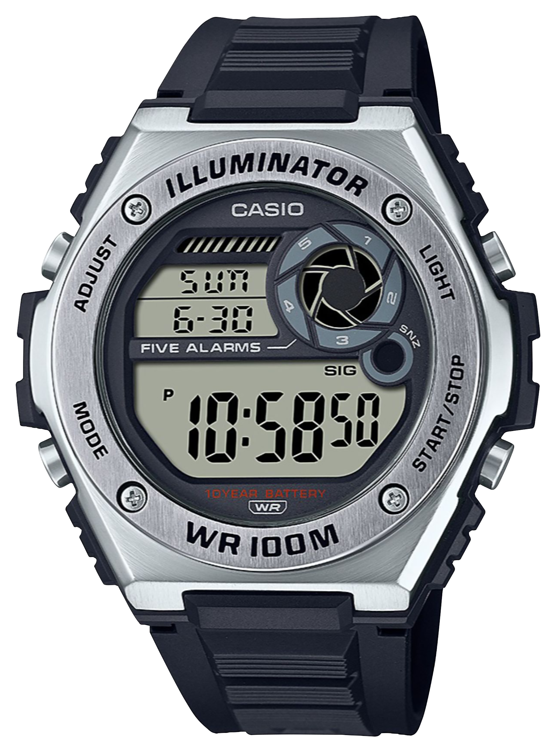 Image of Casio Illuminator Digital Watch for Men - Black/Gray