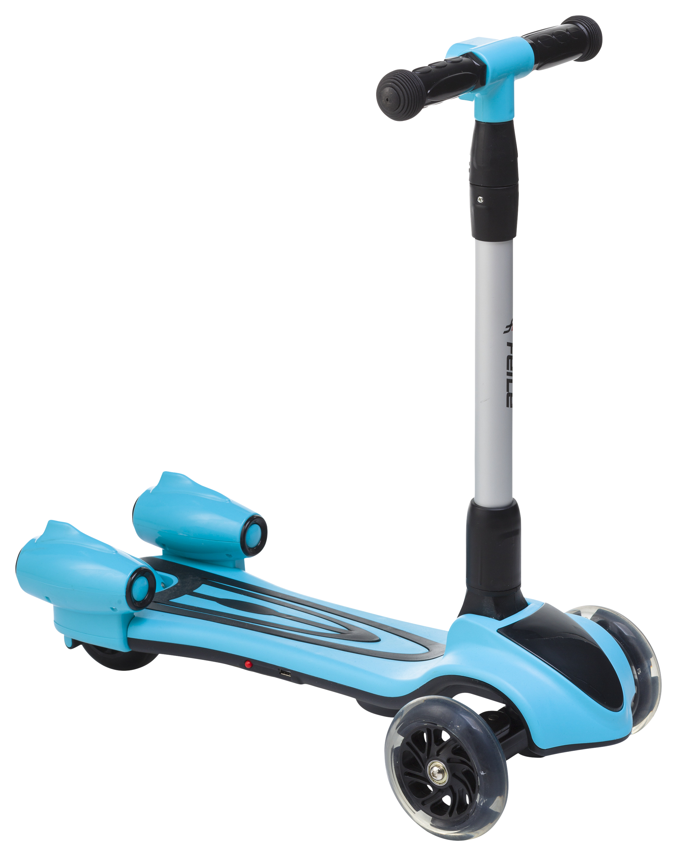 HearthSong Height-Adjustable Folding Light-Up Steam Scooter