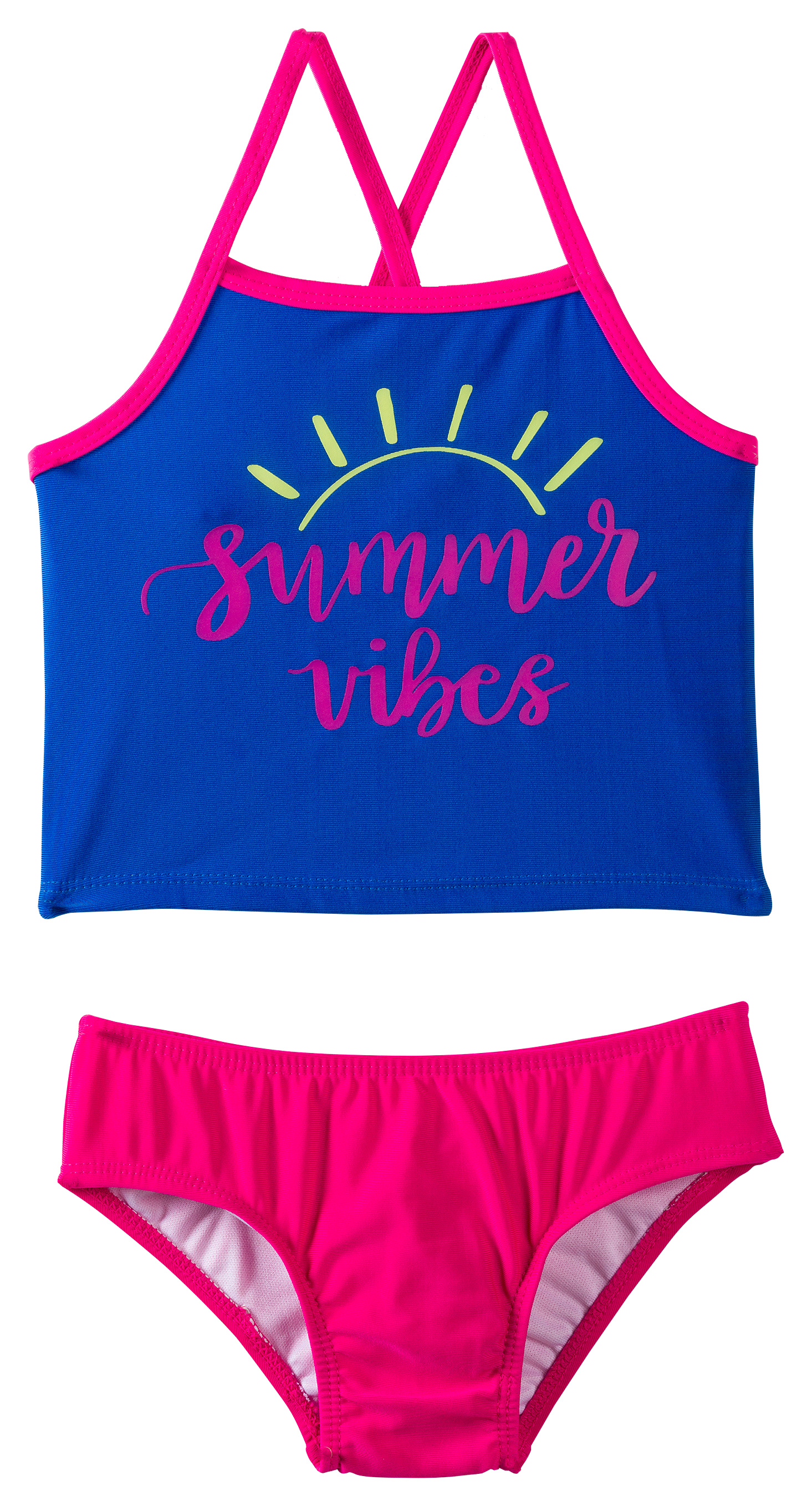 Banana Boat Banana Boat Summer Vibes 2-Piece Swimsuit for Girls - Navy/Pink - $14.77 at Cabela's Program