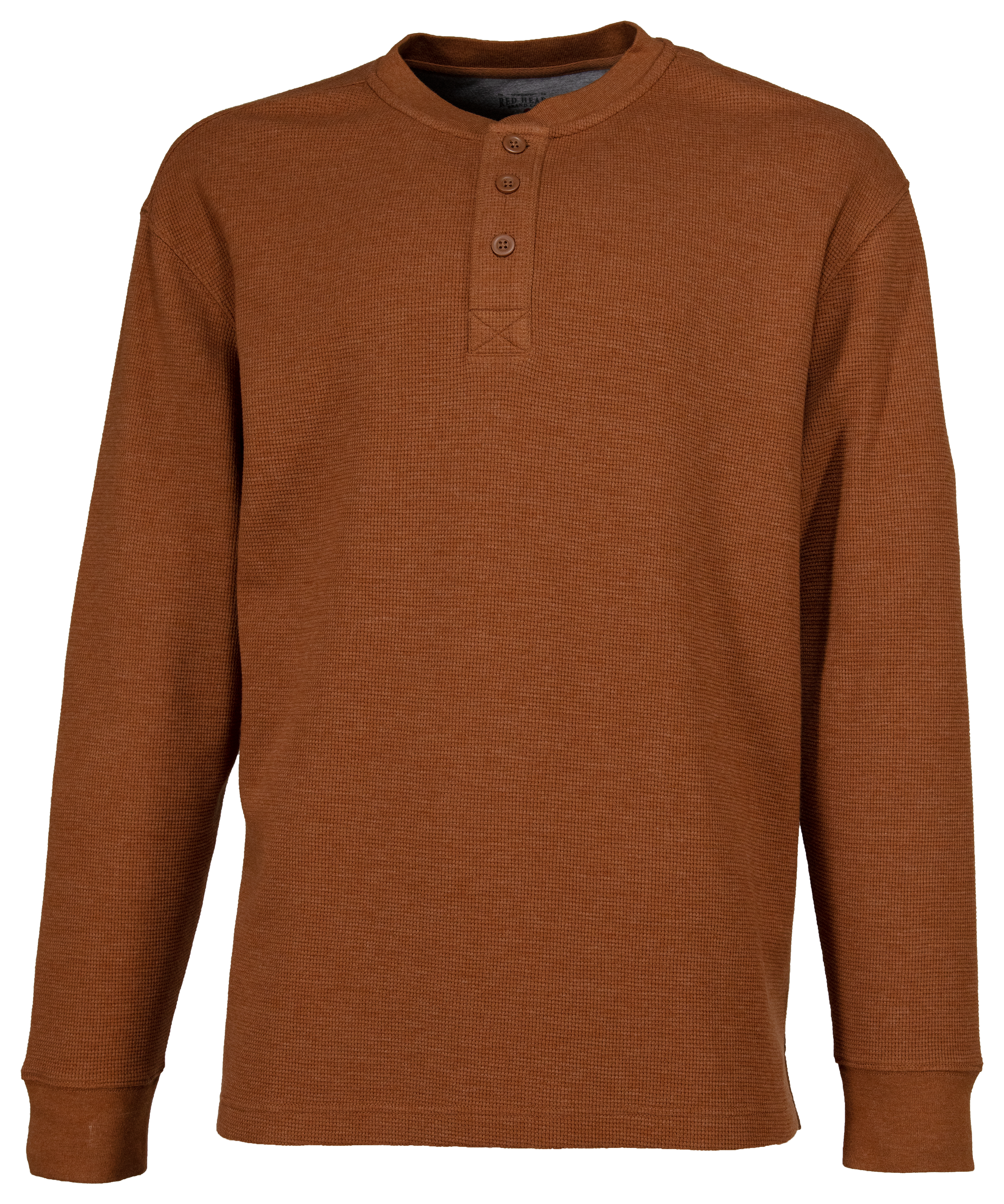 Image of RedHead Thermal Henley Long-Sleeve Shirt for Men - Bronze Heather - XL