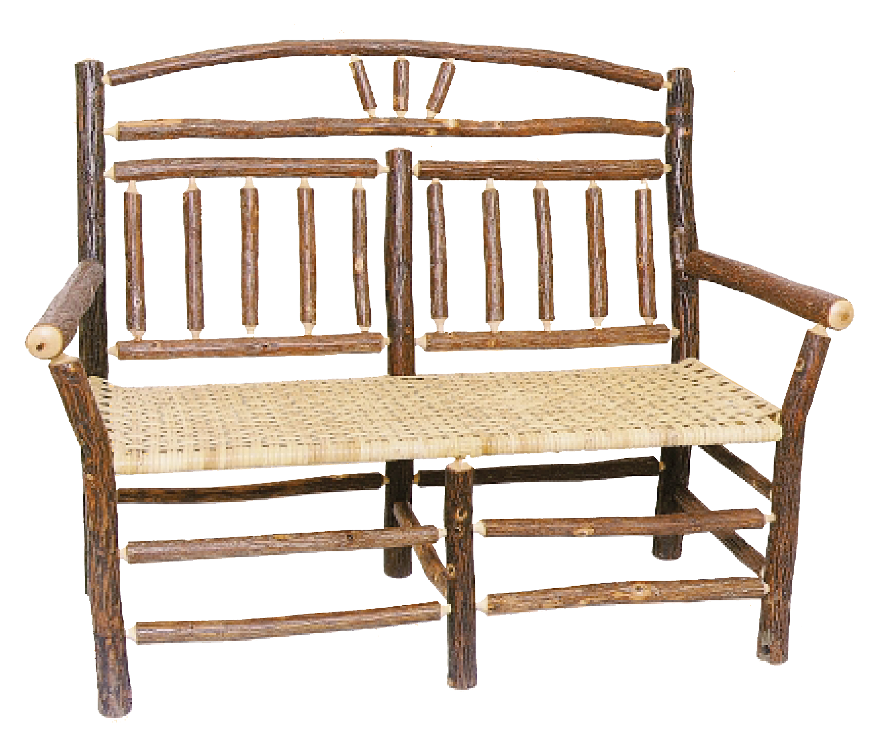 Old Hickory Furniture Wagon Wheel Settee