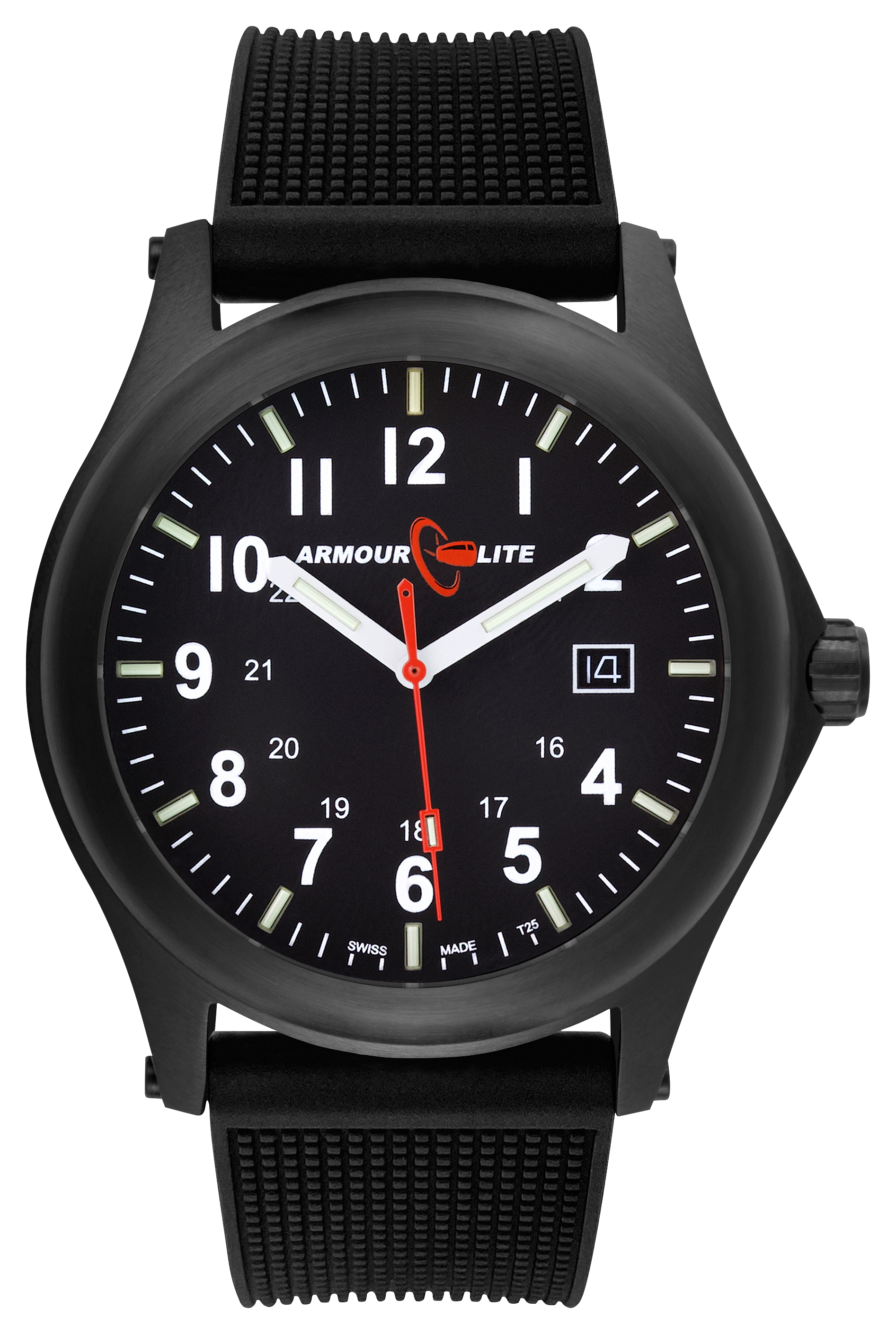 ArmourLite Field Series Tritium Watch with Polyurethane Band for Men - Blac