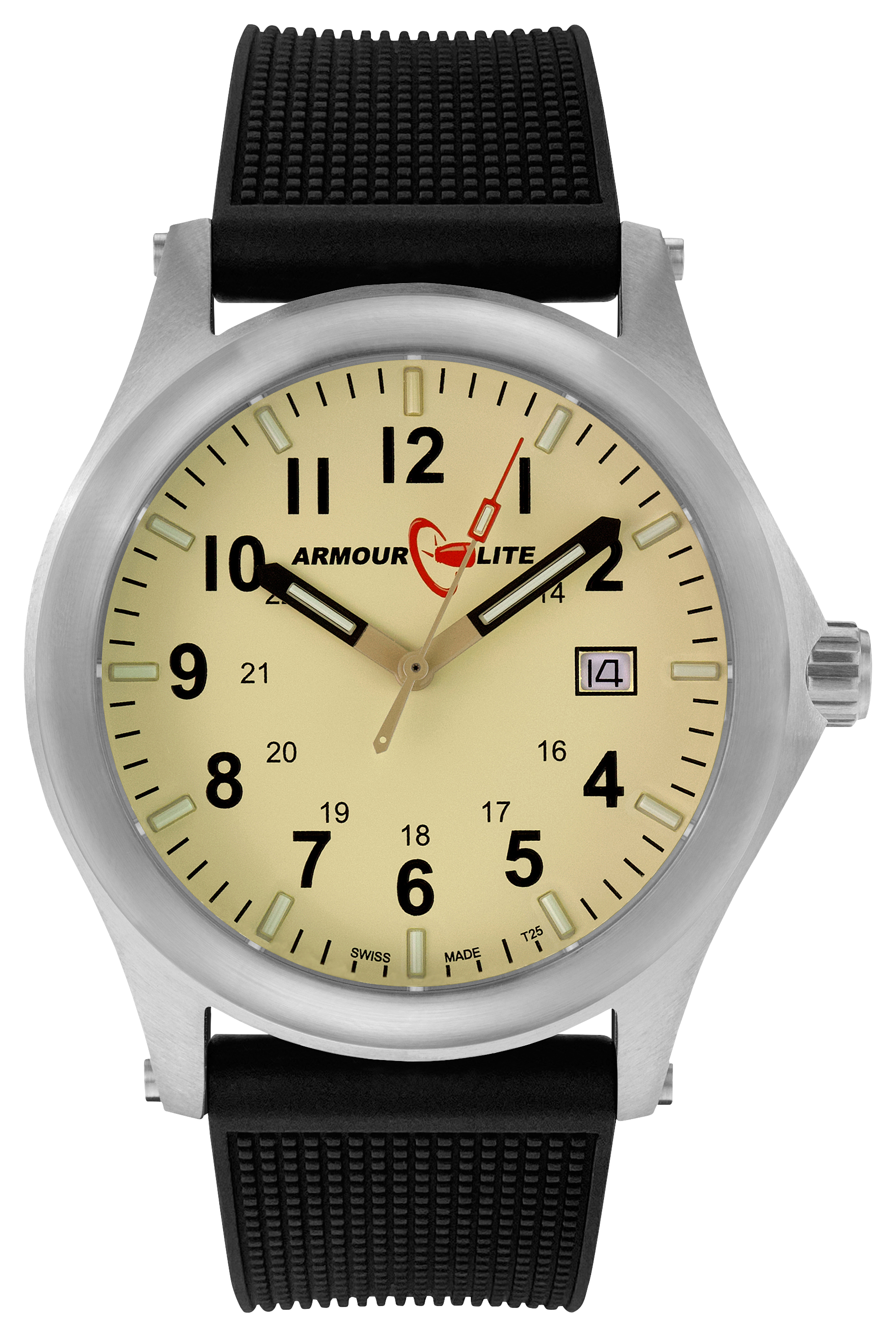 ArmourLite Field Series Tritium Watch with Polyurethane Band for Men - Silv