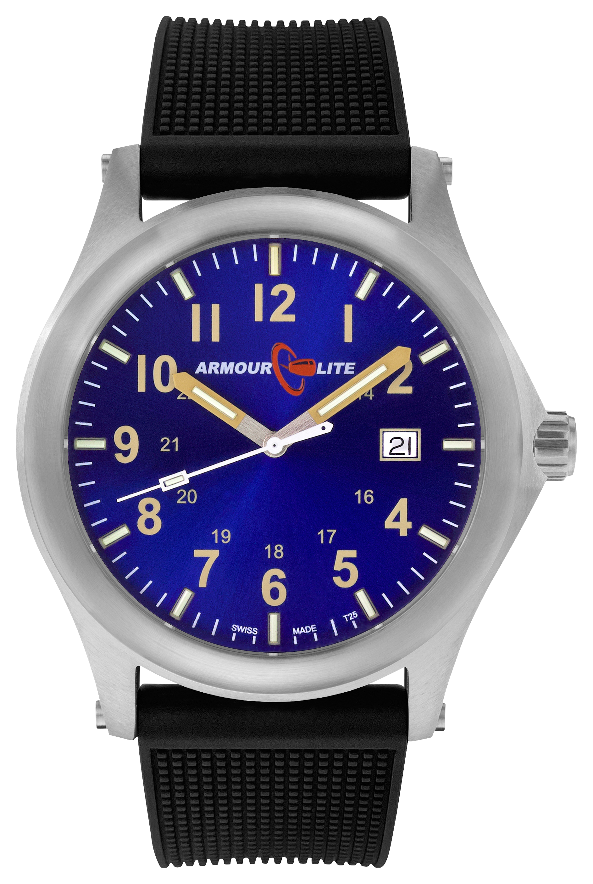 ArmourLite Field Series Tritium Watch with Polyurethane Band for Men - Silv
