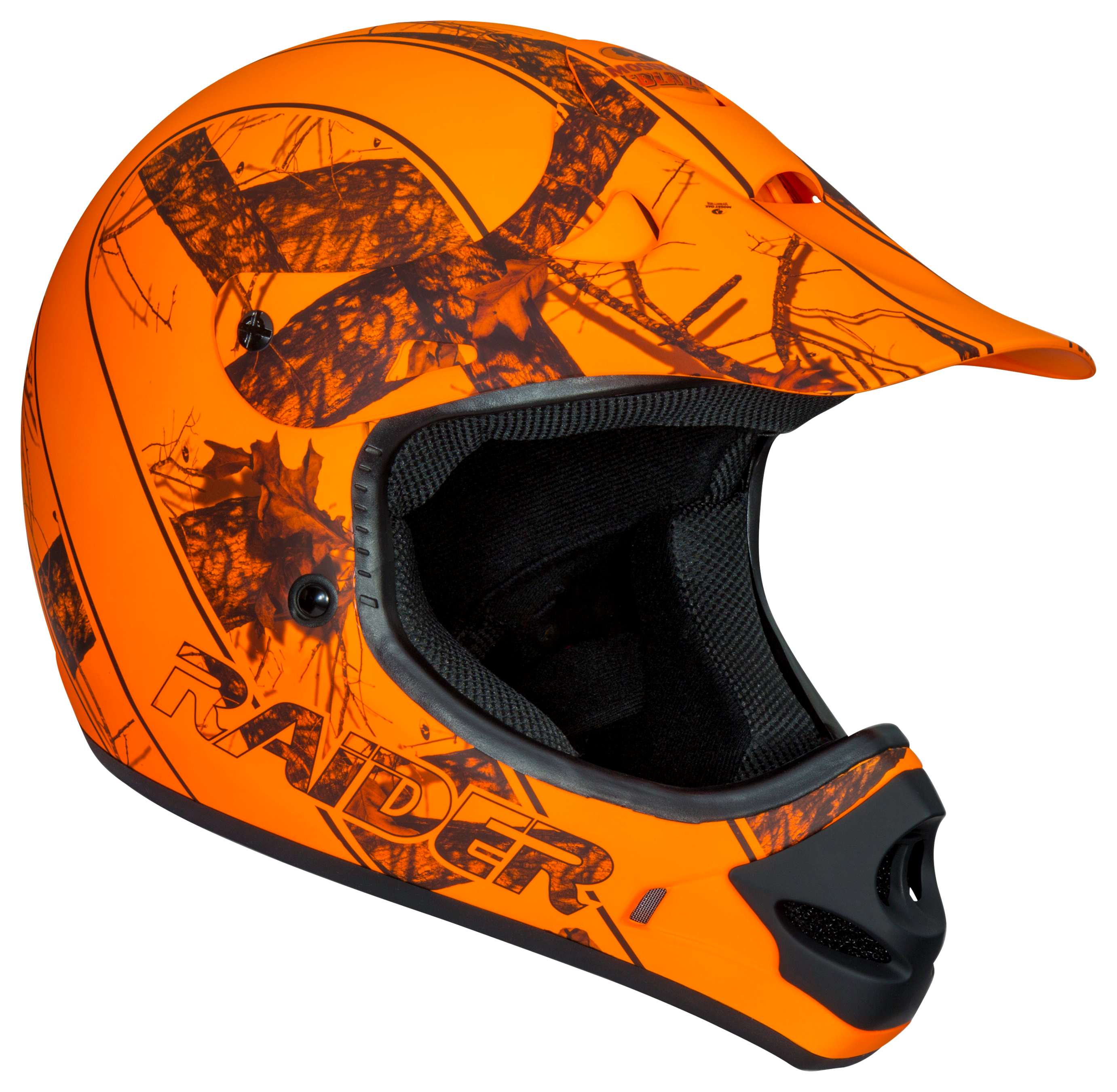 Raider Ambush MX Camo Helmet for Adults - Mossy Oak Blaze - M