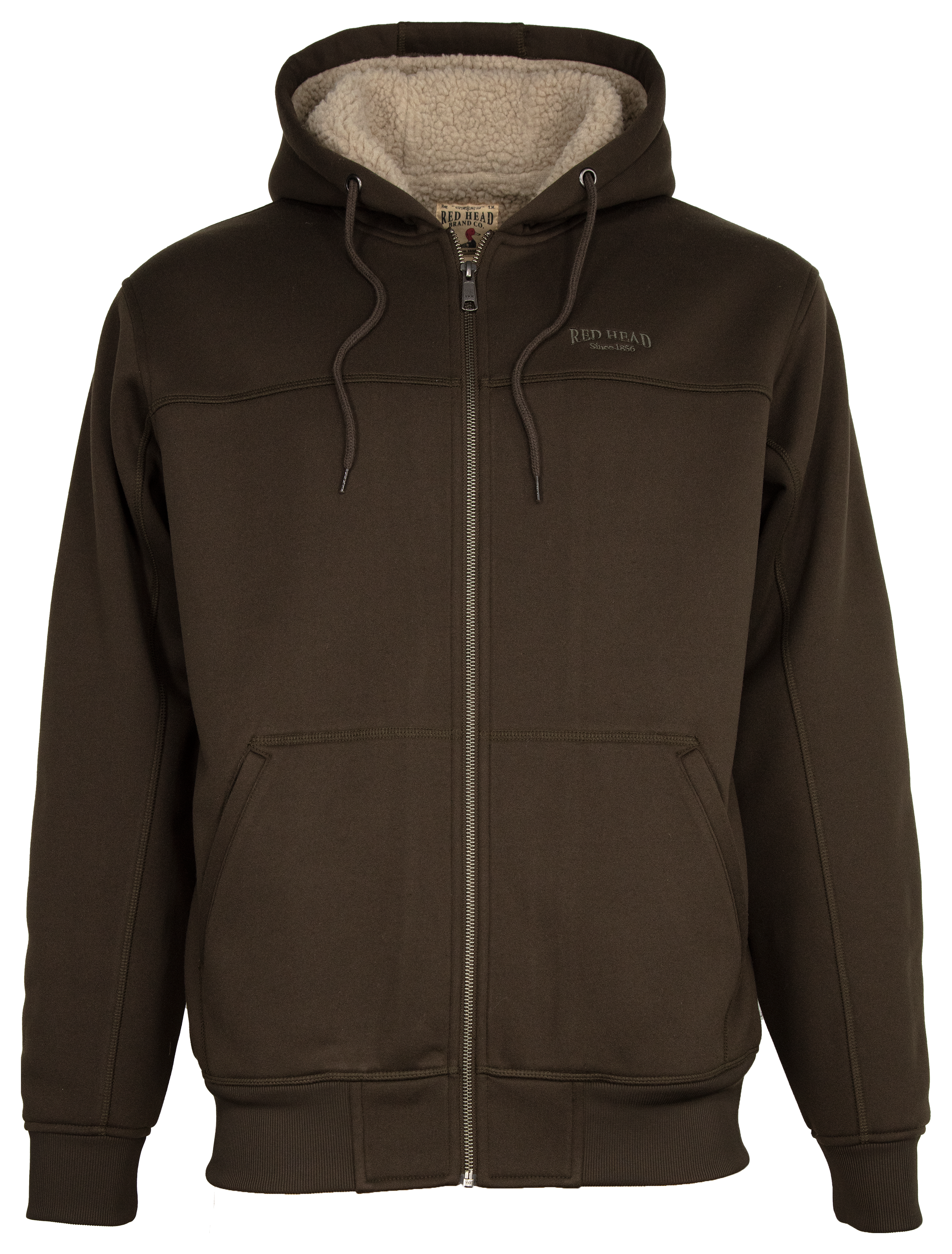 Image of RedHead Sherpa-Lined Full-Zip Jacket for Men - Brown - 3XL