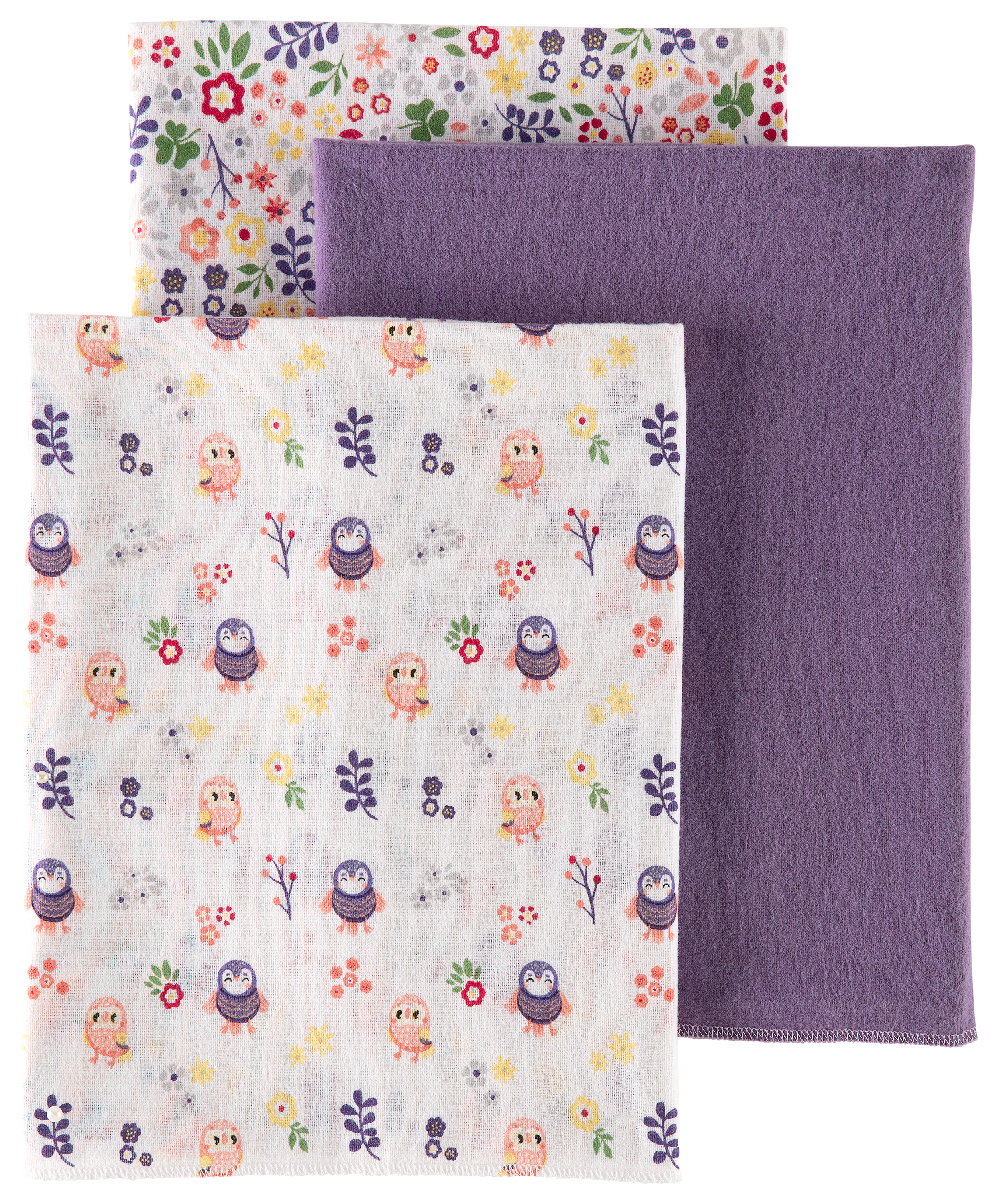 Bass Pro Shops Owl Baby Receiving Blanket 3-Pack