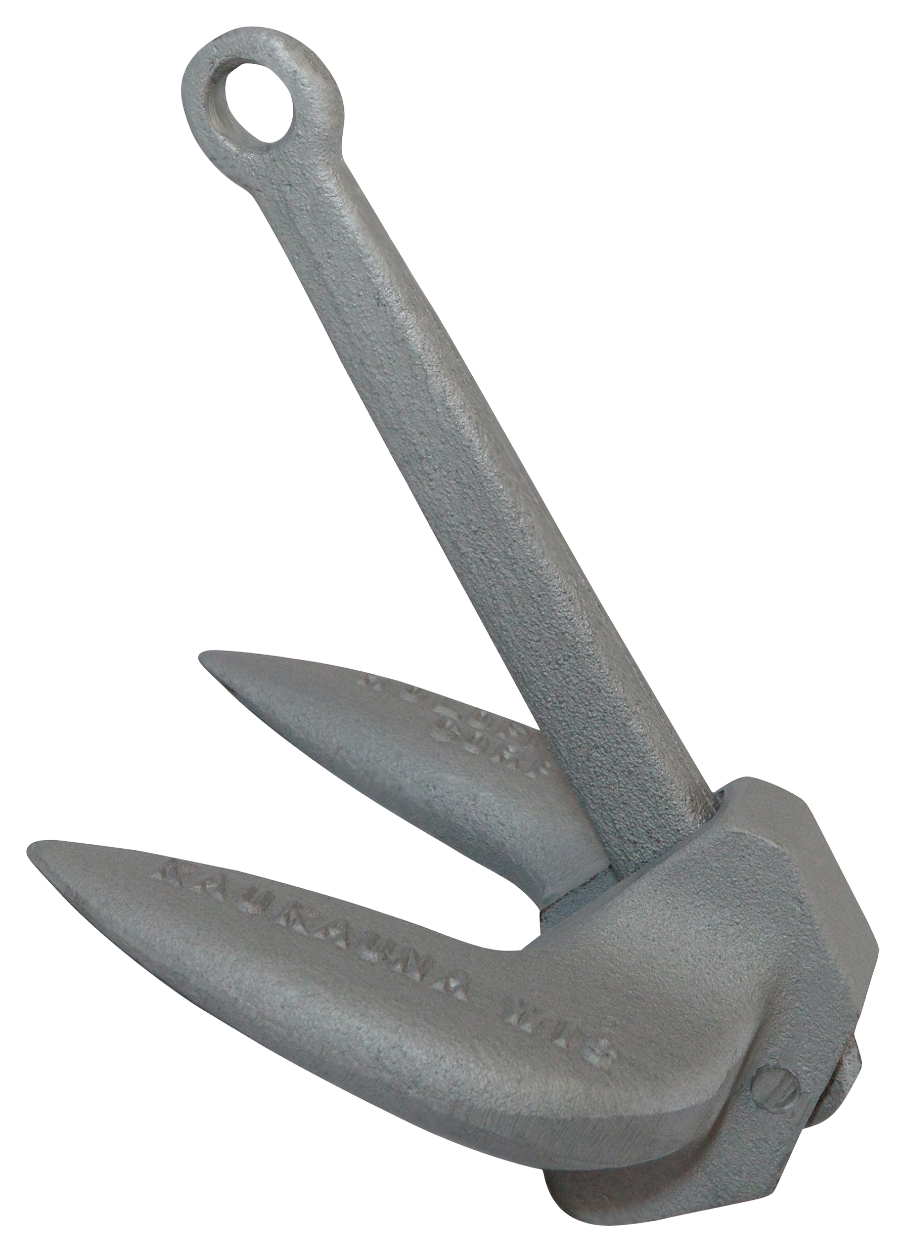 Roloff Manufacturing Navy-Type Aluminum-Finish Marine Anchor - 15 lbs.