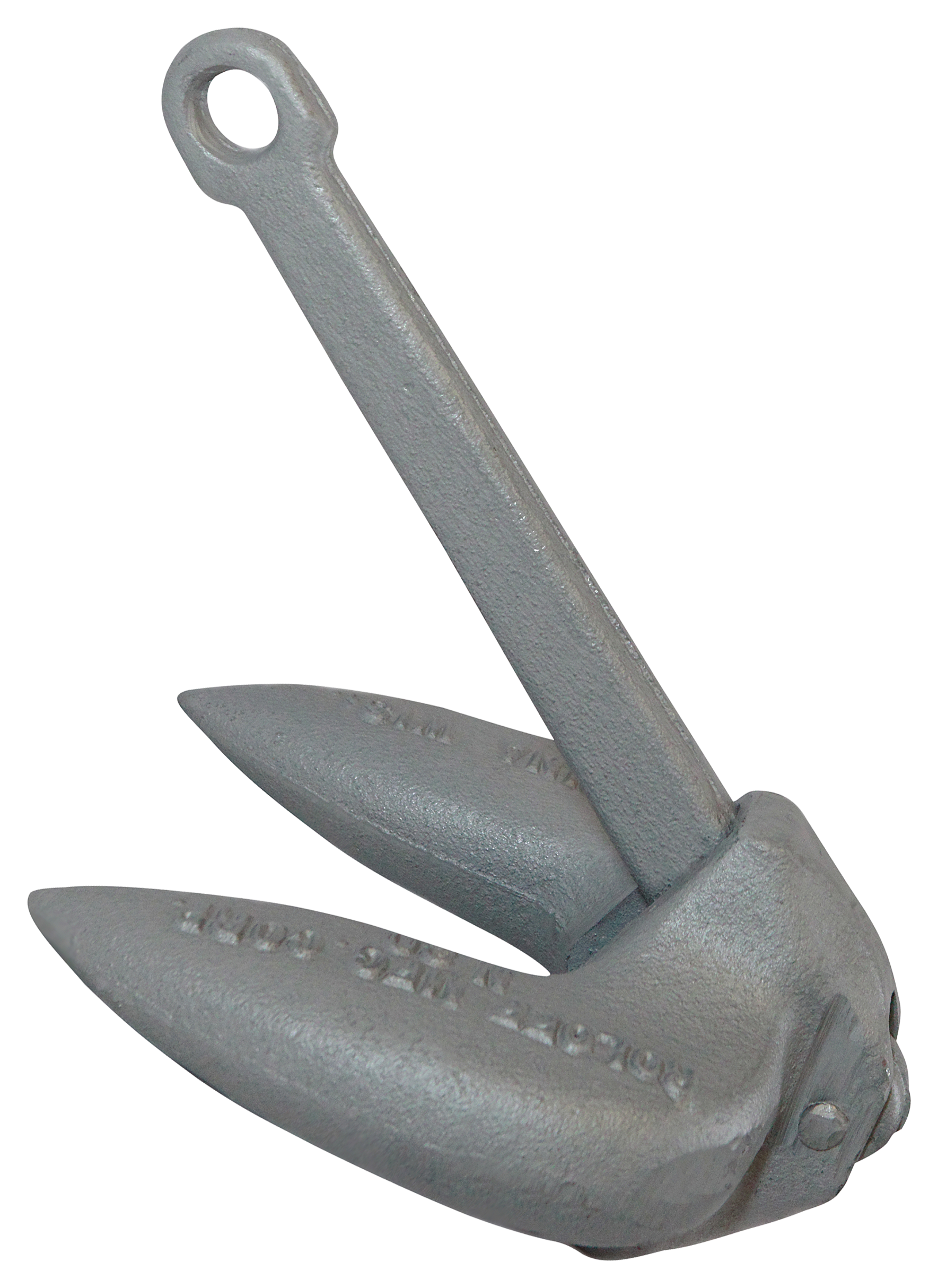 Roloff Manufacturing Navy-Type Aluminum-Finish Marine Anchor - 20 lbs.