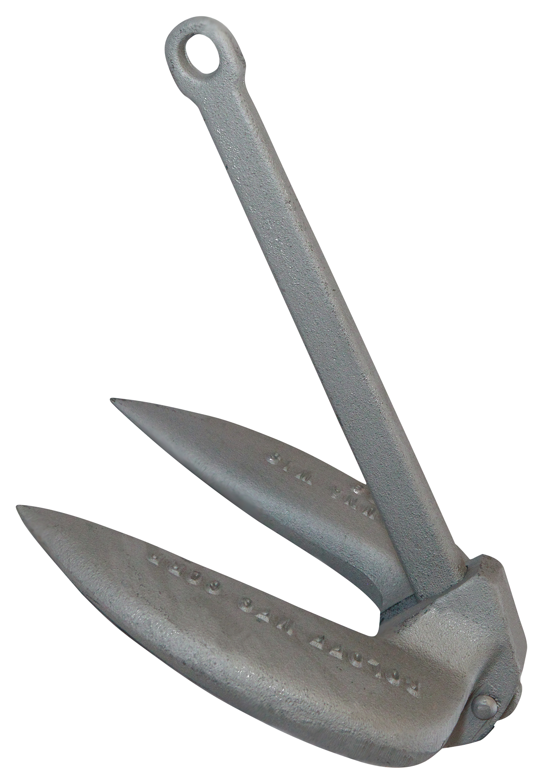 Roloff Manufacturing Navy-Type Aluminum-Finish Marine Anchor - 28 lbs.