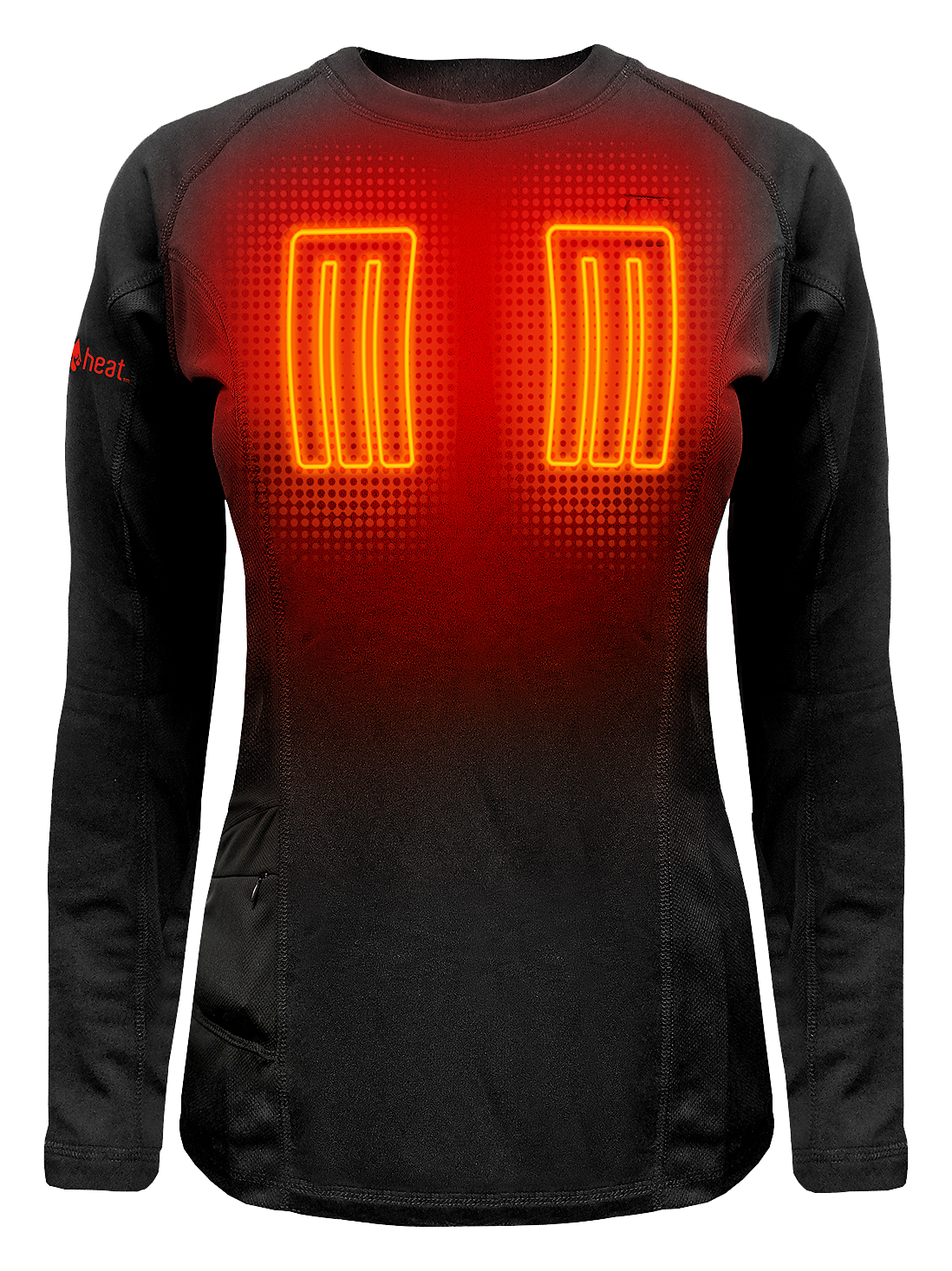 ActionHeat 5V Heated Long-Sleeve Base Layer Shirt for Ladies - Black - XS