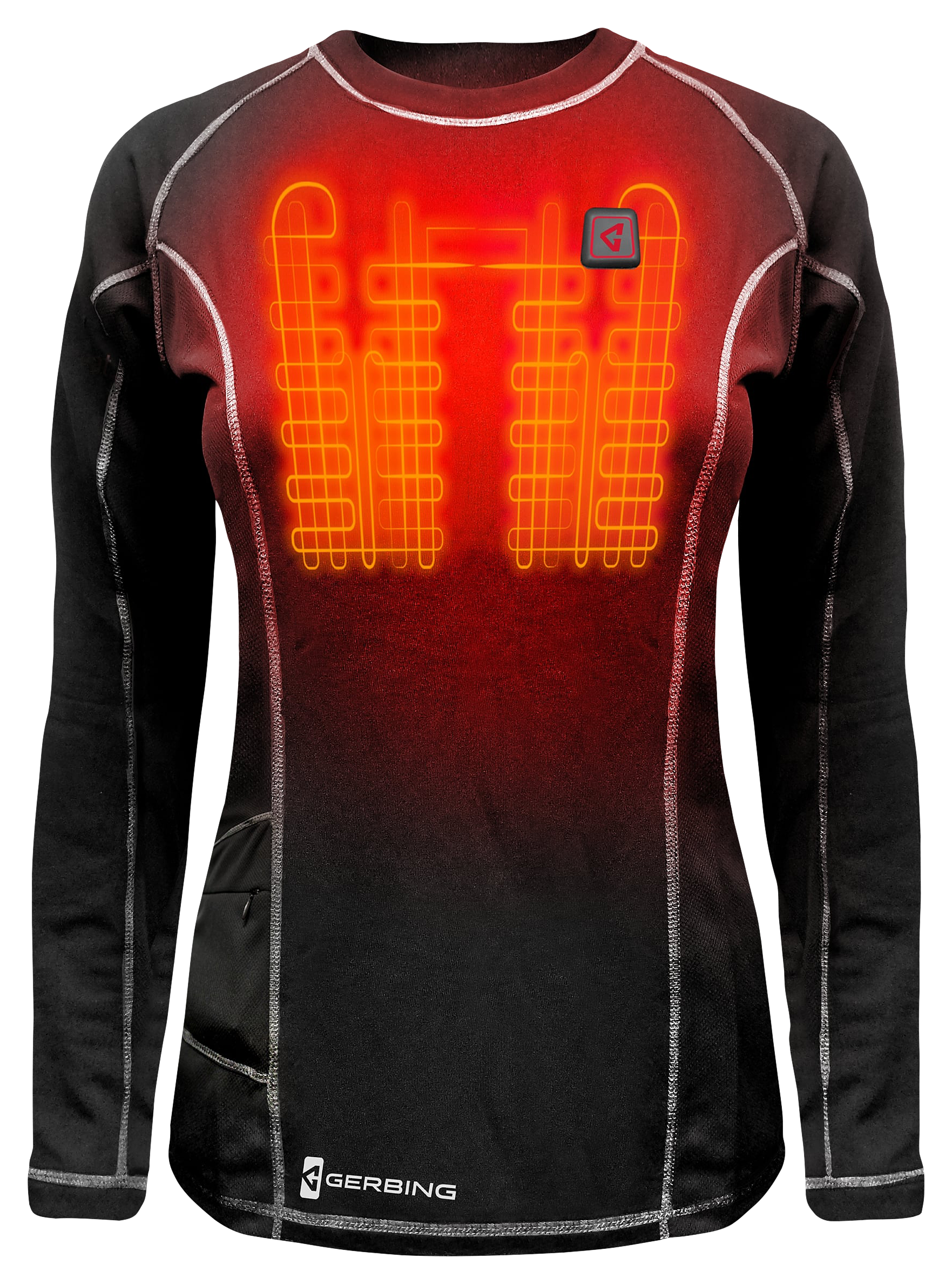 Gerbing 7V Battery-Heated Base-Layer Long-Sleeve Shirt for Ladies - Black -