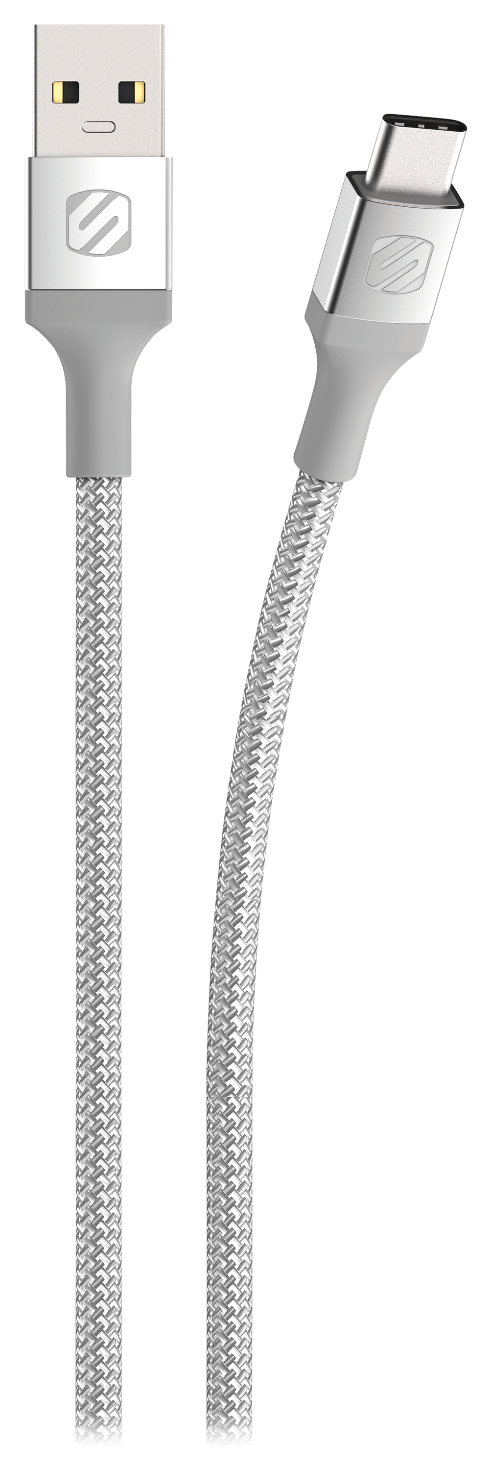 Scosche STRIKELINE Premium USB Type-A-to-Type-C Cable - 4 - Silver