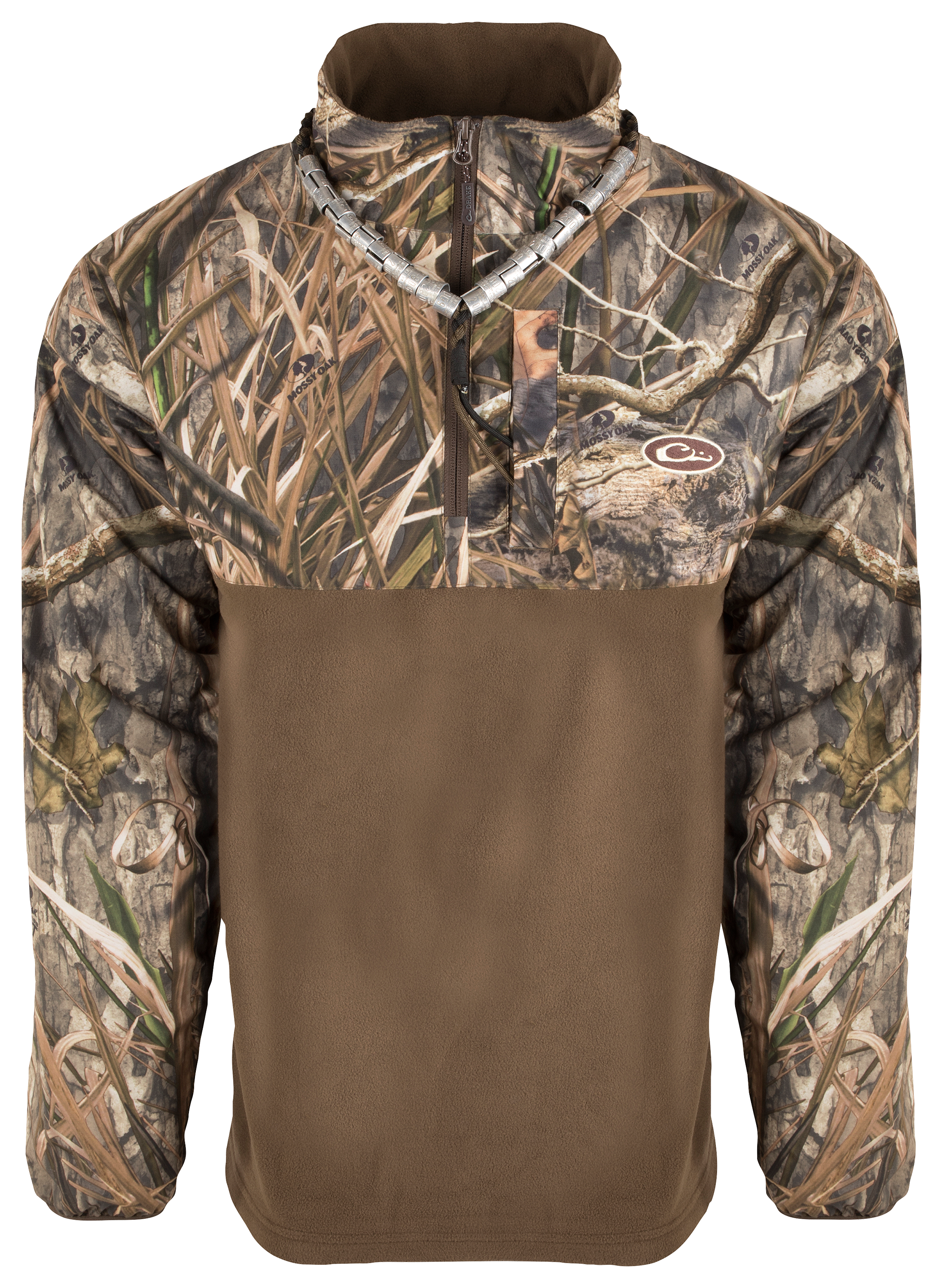 Drake Waterfowl EST Quarter-Zip Refuge Eqwader Long-Sleeve Pullover for Men - Mossy Oak Shadow Grass Habitat - XL