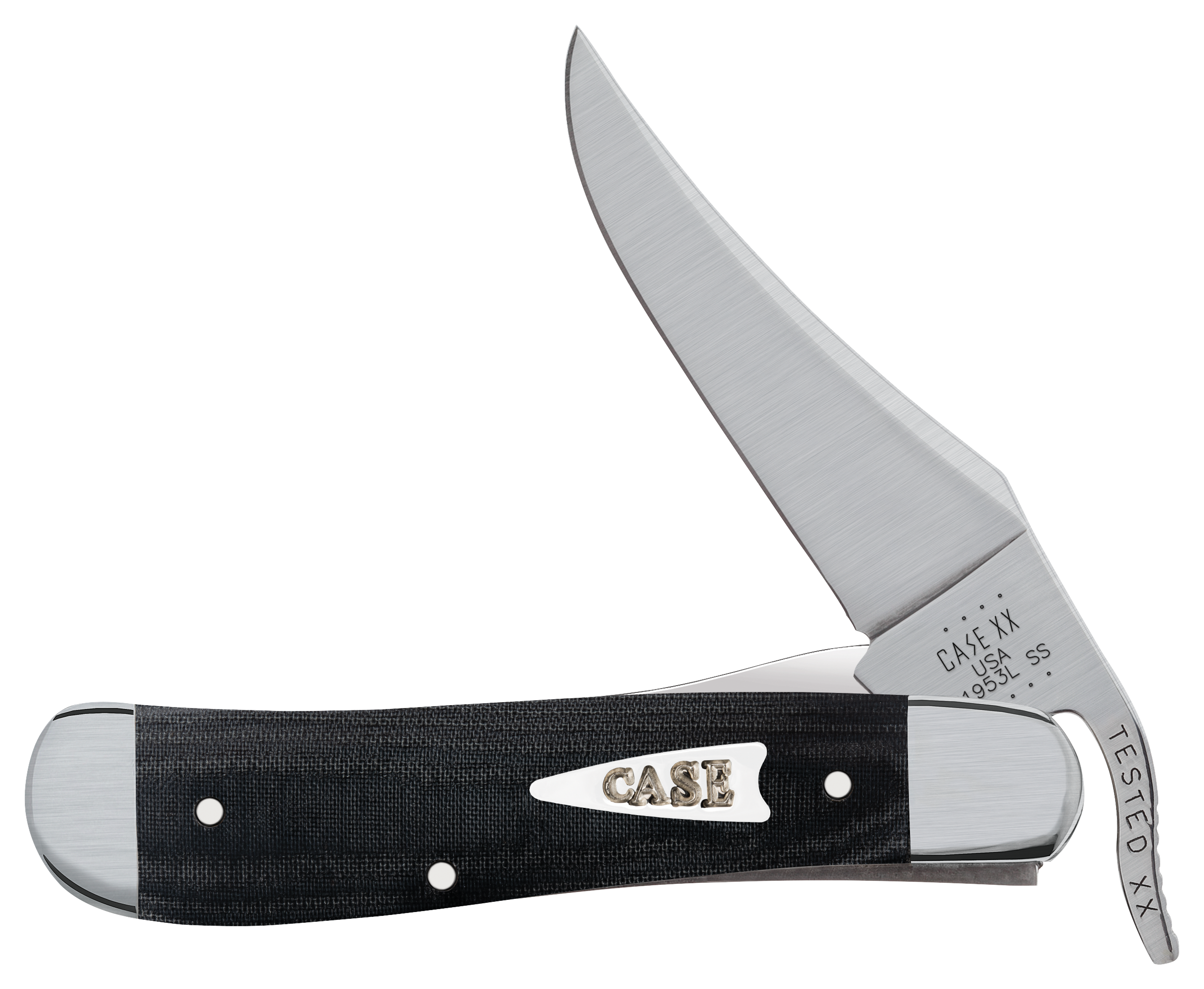 Case Black Micarta Russlock Pocket Knife - Case