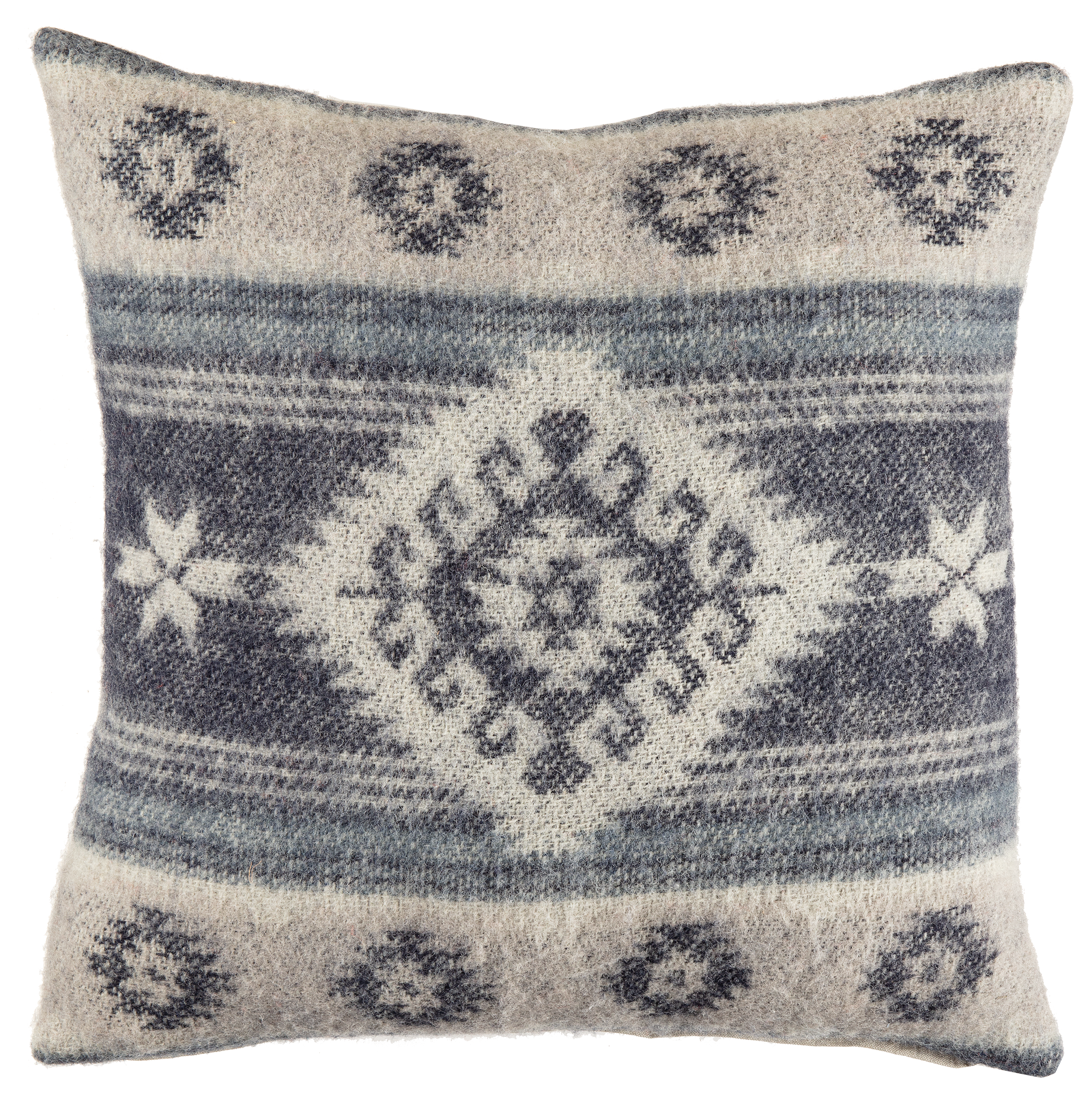 White River Home Upper Mesa Falls Wool Pillow - Blue