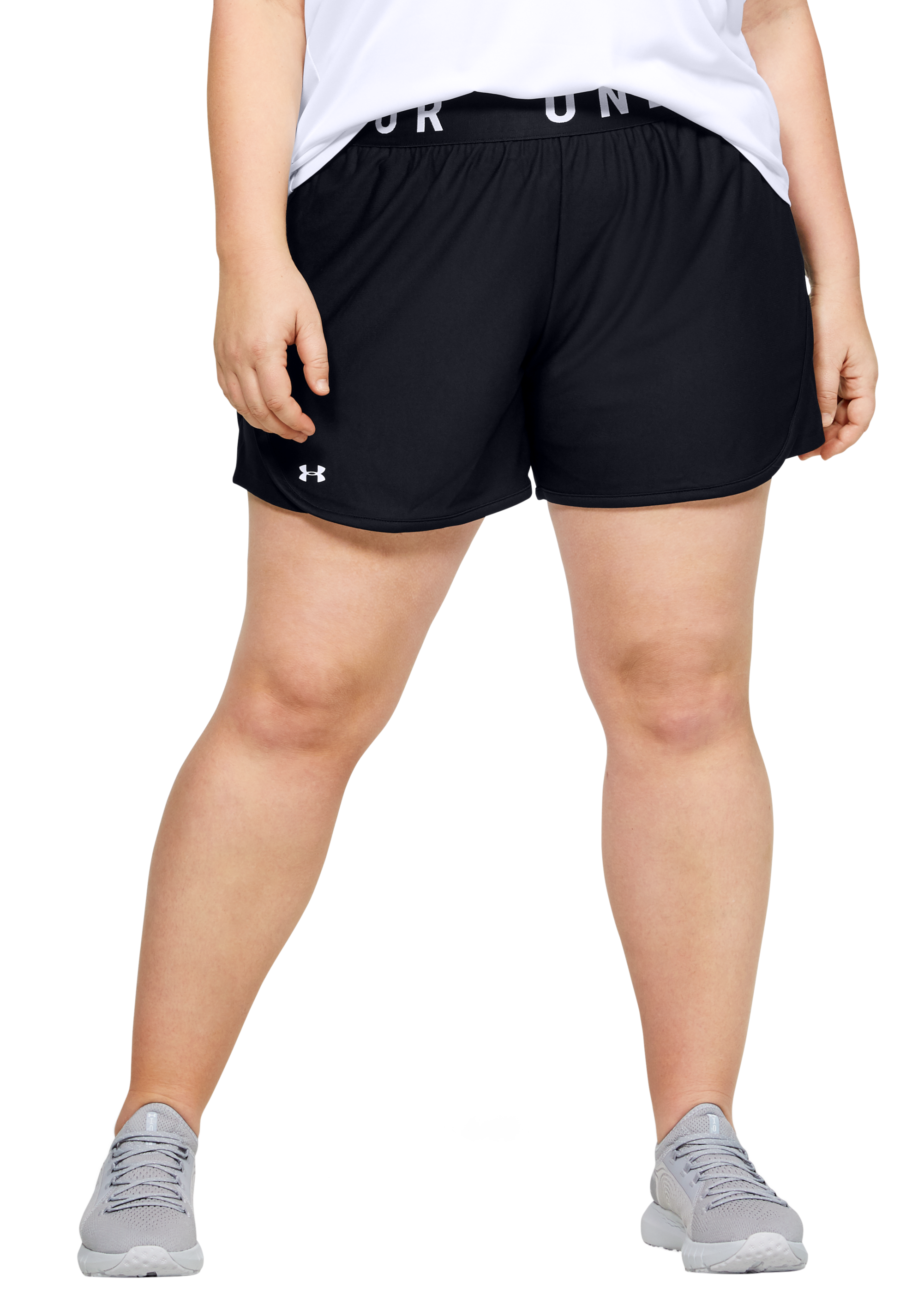 Image of Under Armour Play Up 5″ Shorts for Ladies - Black - 1X