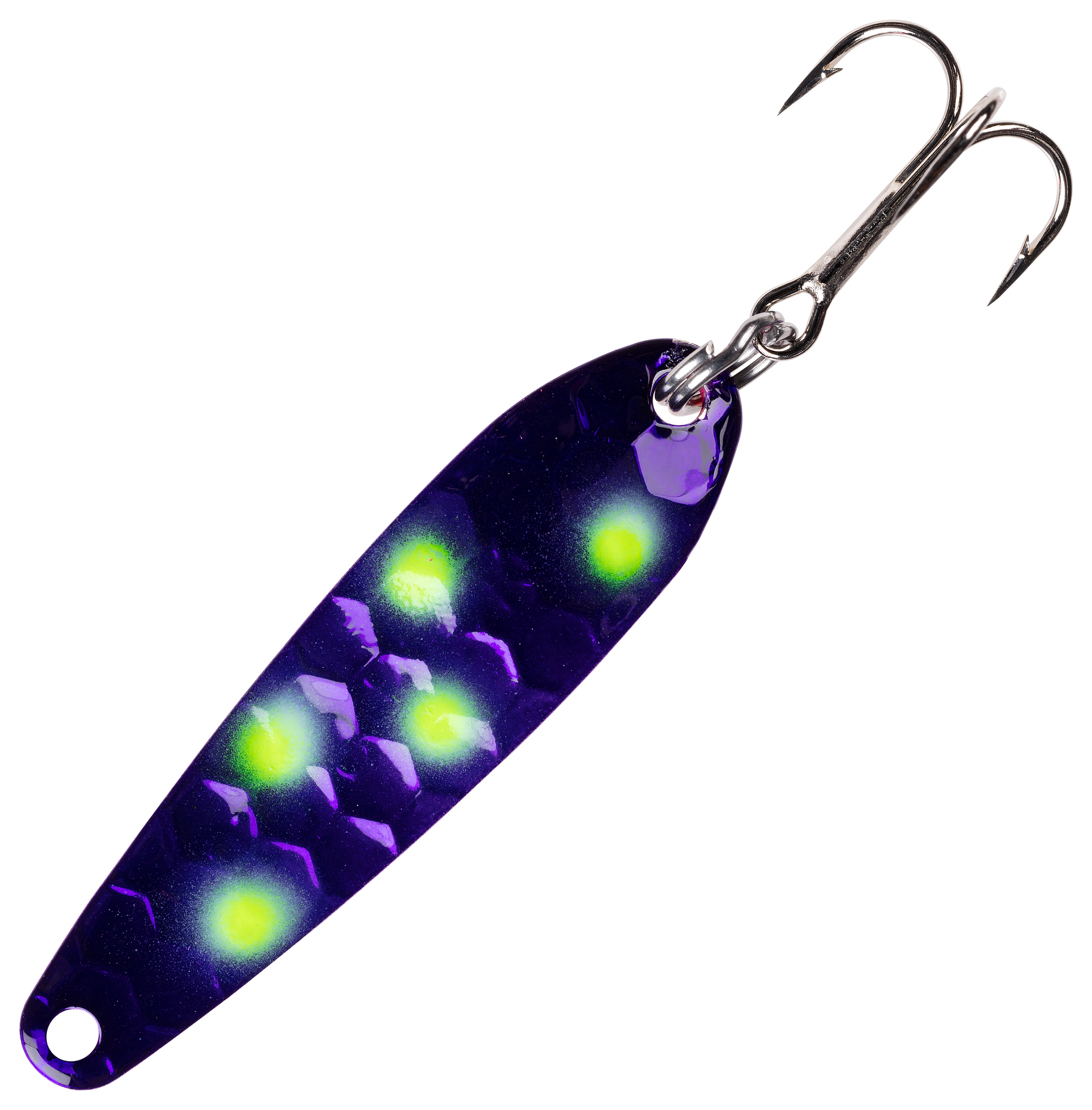 Image of Wolverine Tackle Silver Streak Jr. Spoon - 2-3/8″ - UV Purple Muffin