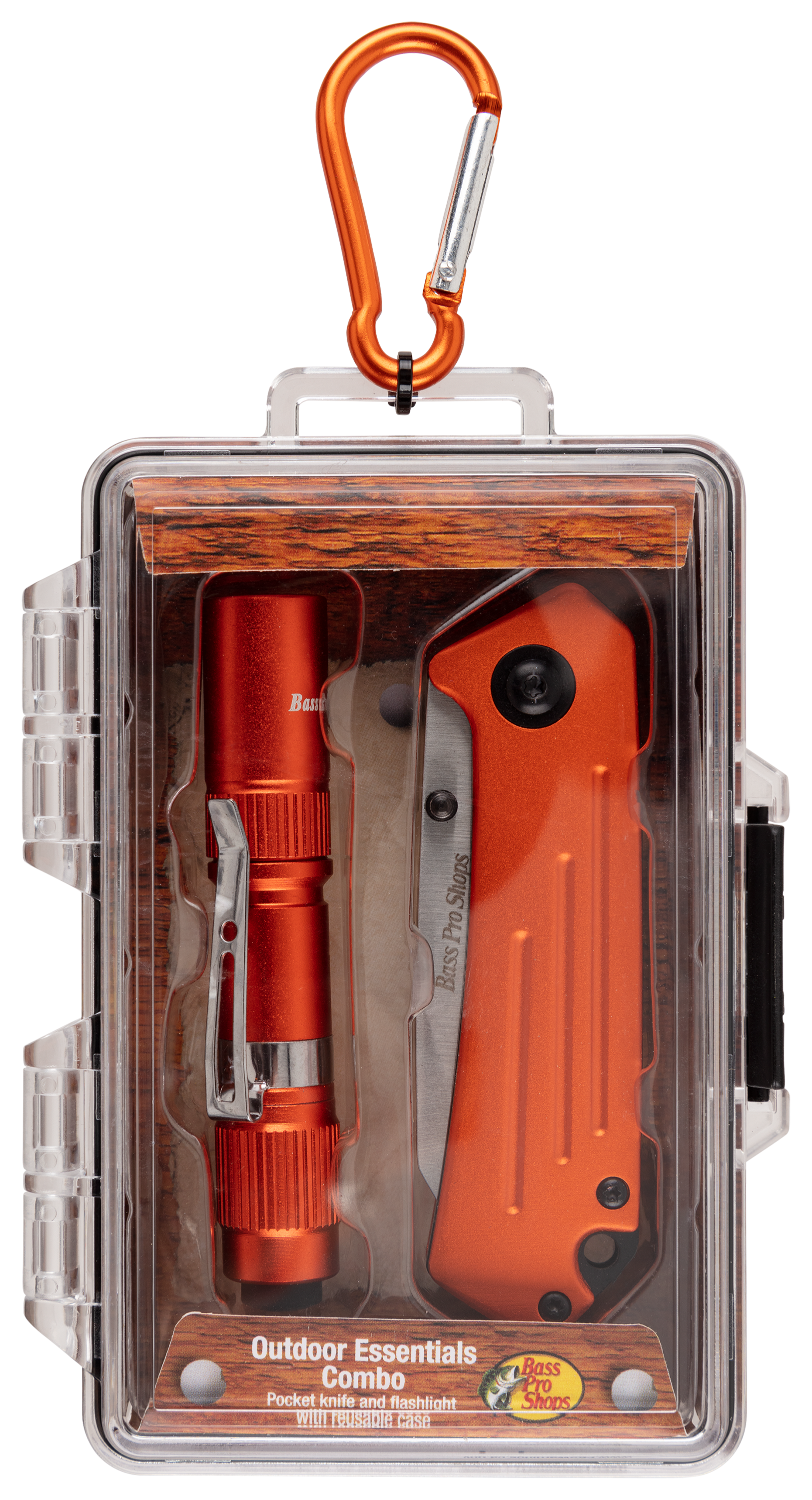 Bass Pro Shops Knife and Flashlight Combo with Case - Orange - Bass Pro Shops