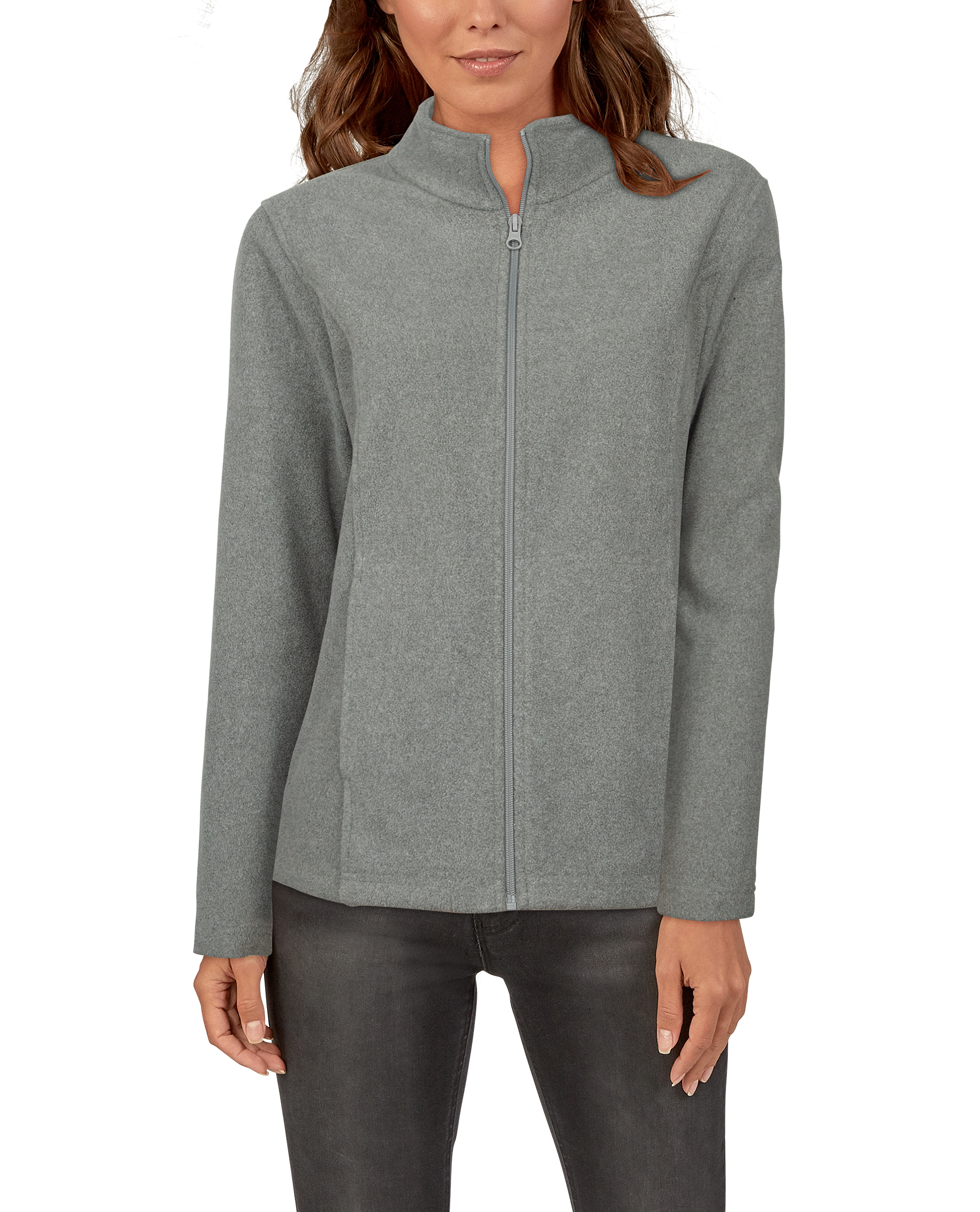 Bass Pro Shops Promo Full-Zip Fleece Jacket for Ladies - Heather Grey - XXL product image