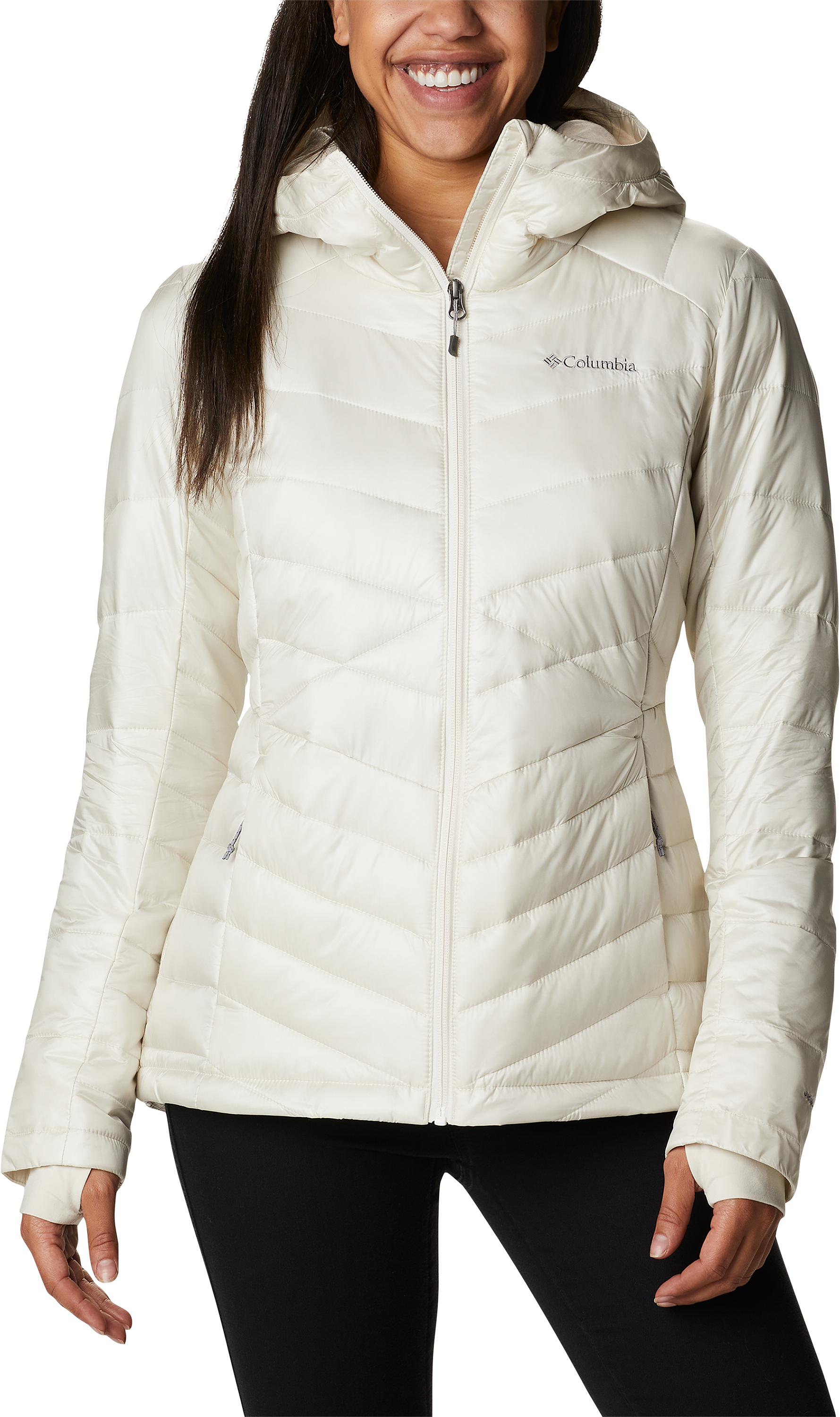 Image of Columbia Joy Peak Hooded Jacket for Ladies - Chalk - M