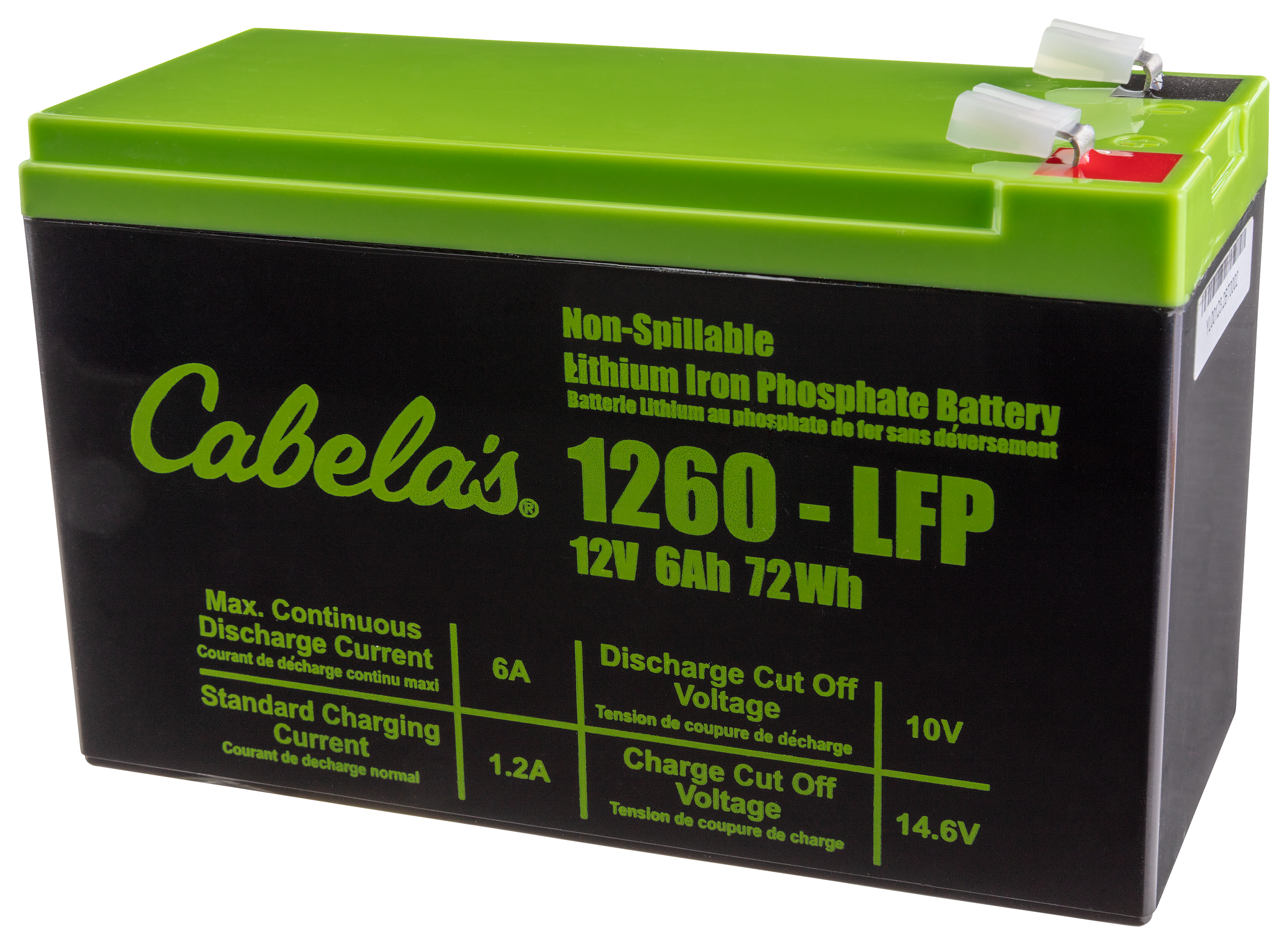 Cabela's Non-Spillable Lithium Iron Phosphate Battery - 6 AMP - Cabela's