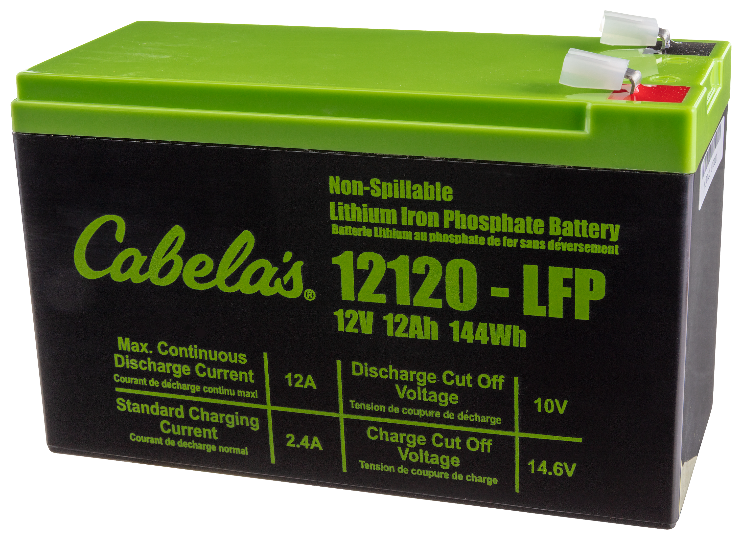 Cabela's Non-Spillable Lithium Iron Phosphate Battery - 12 AMP - Cabela's