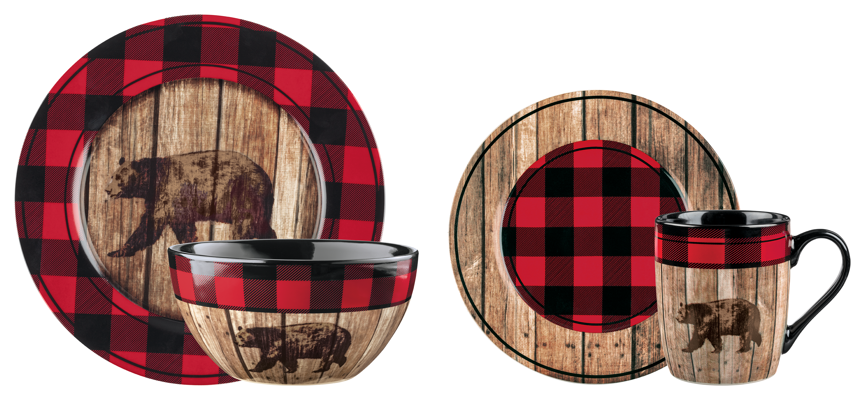 White River Lumberjack 16-Piece Dinnerware Set