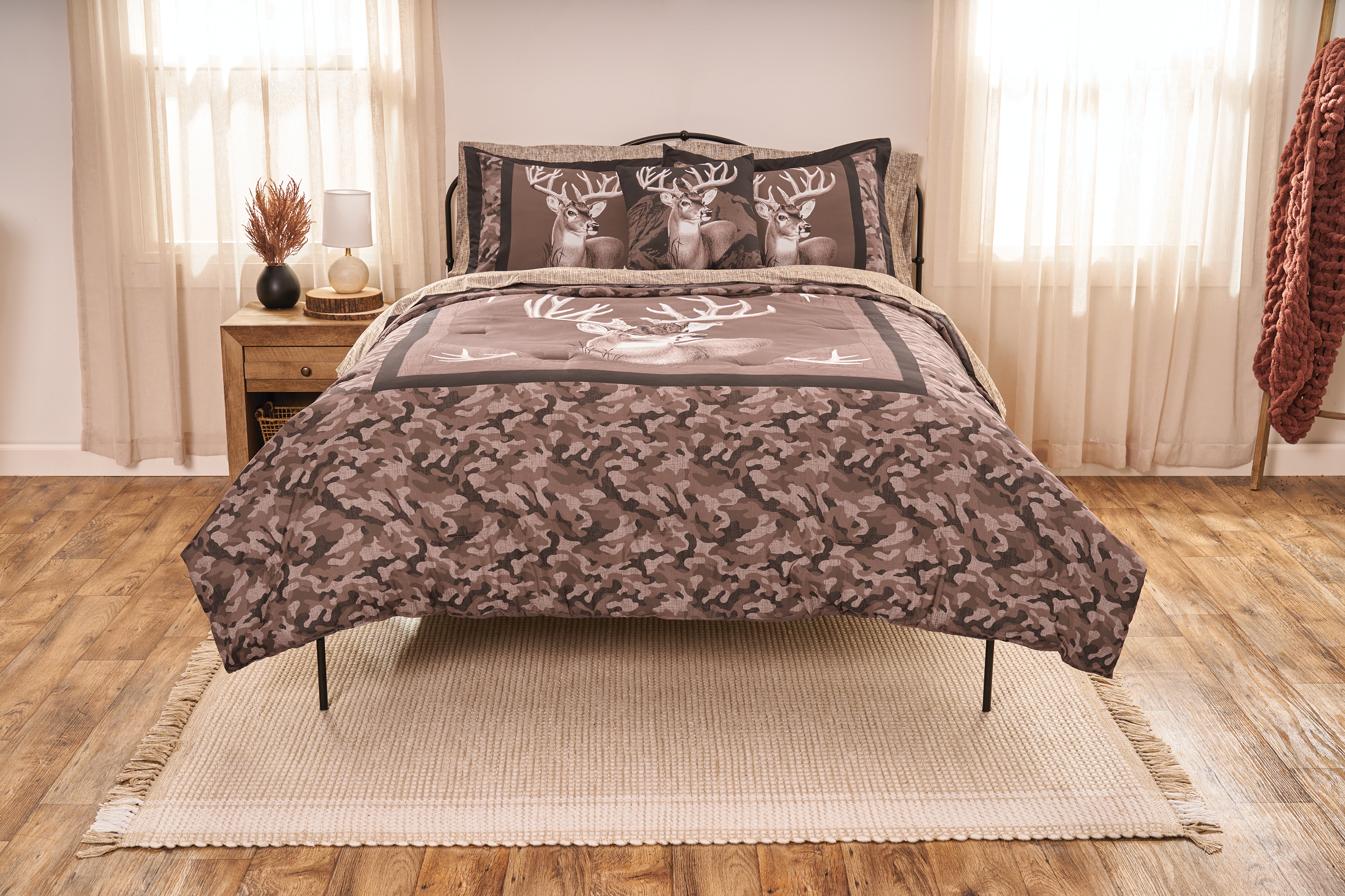 White River Home King of Bucks Bedding Collection Microfiber Comforter Set - Twin