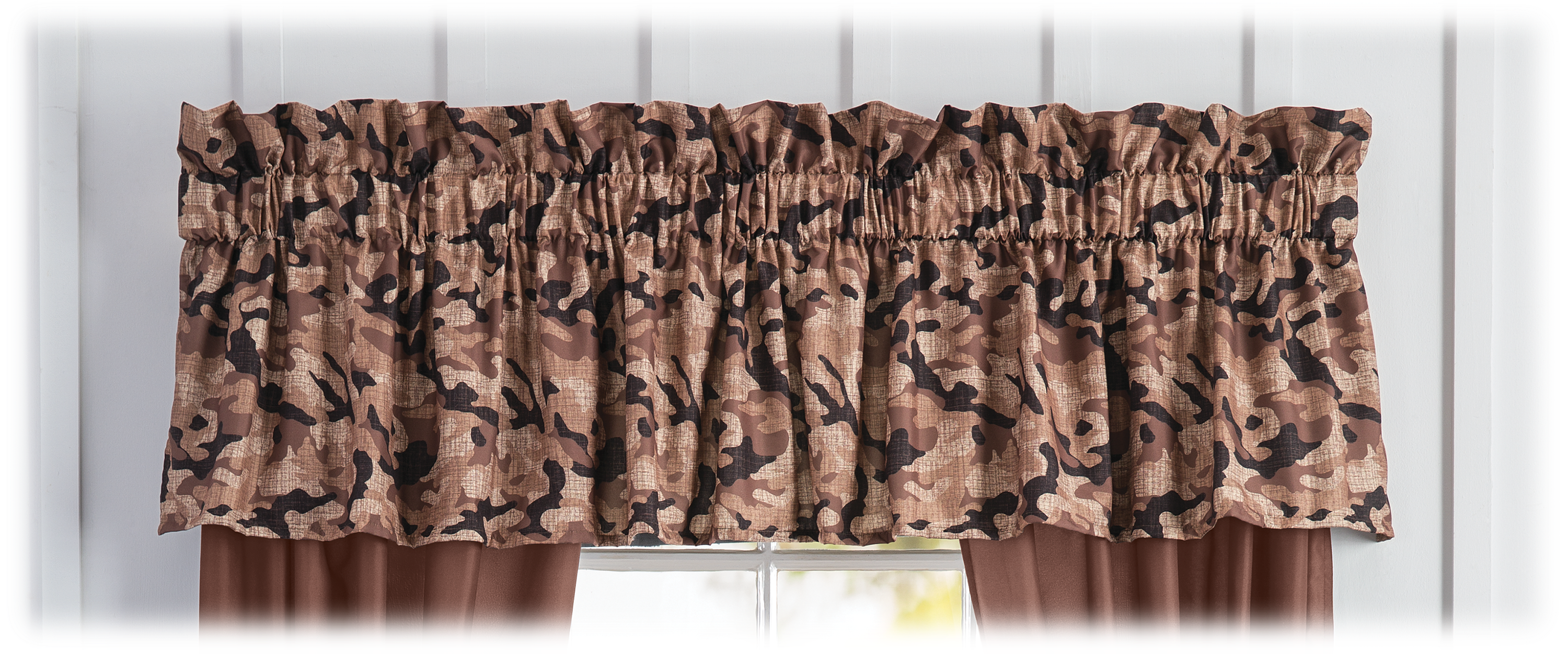 Image of White River Home King of Bucks Bedding Collection Lined Valance - 88″x18″