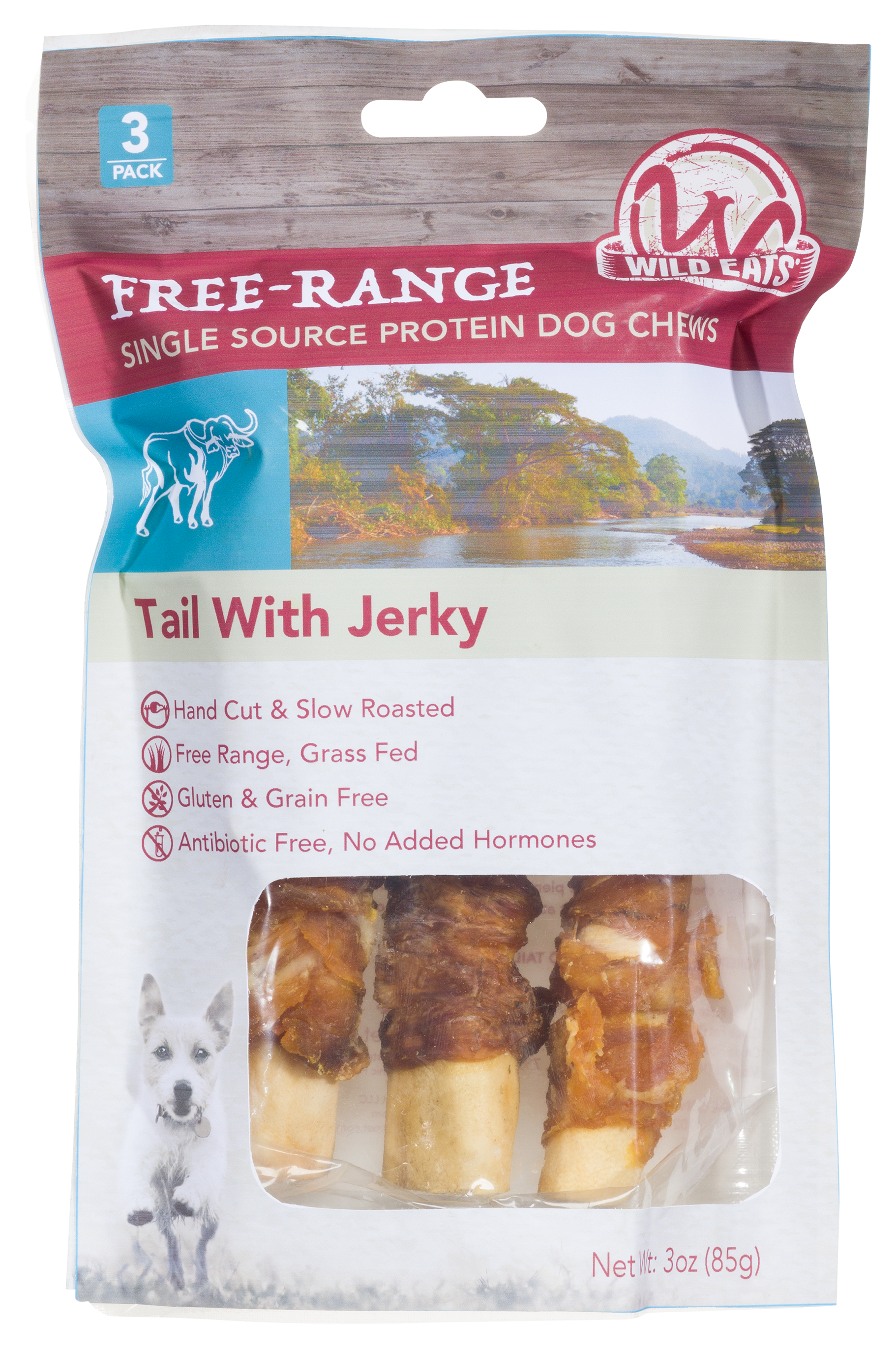 Hyper Pet Wild Eats Water Buffalo Tail with Jerky Dog Chew - Hyper Pet