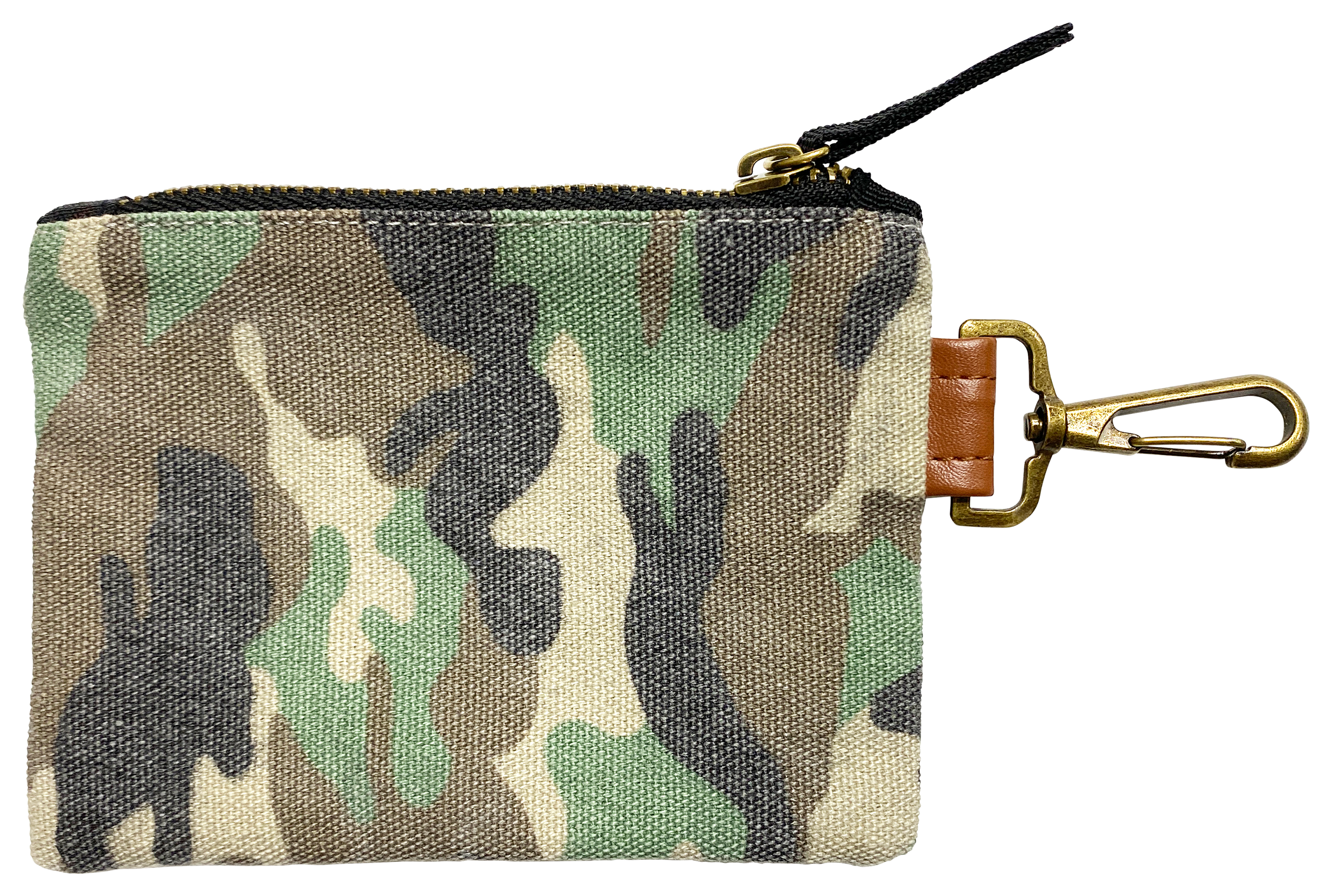 Quagga Camo Print Zip Pouch with Clip