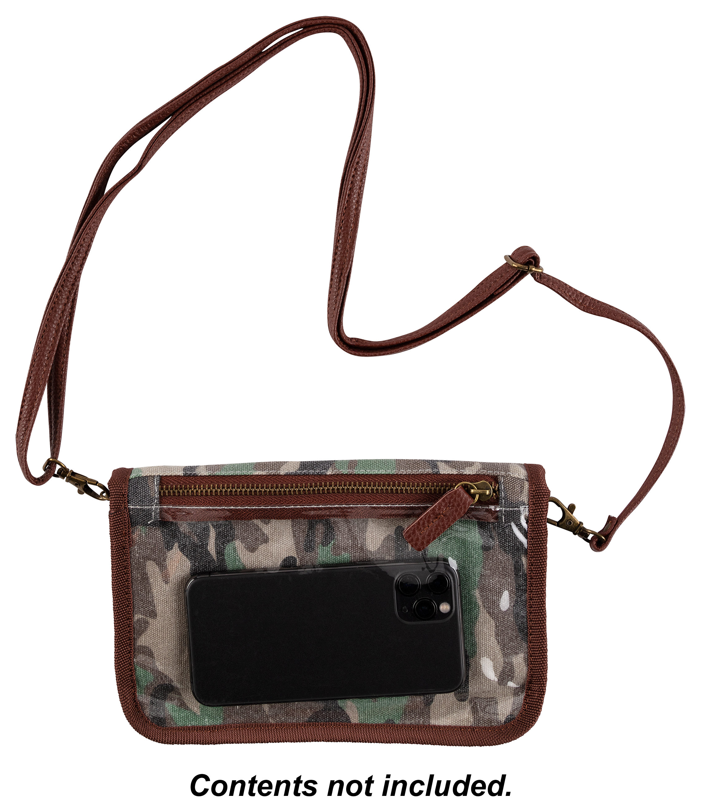 Quagga Cell Phone Wallet with Strap - Camo