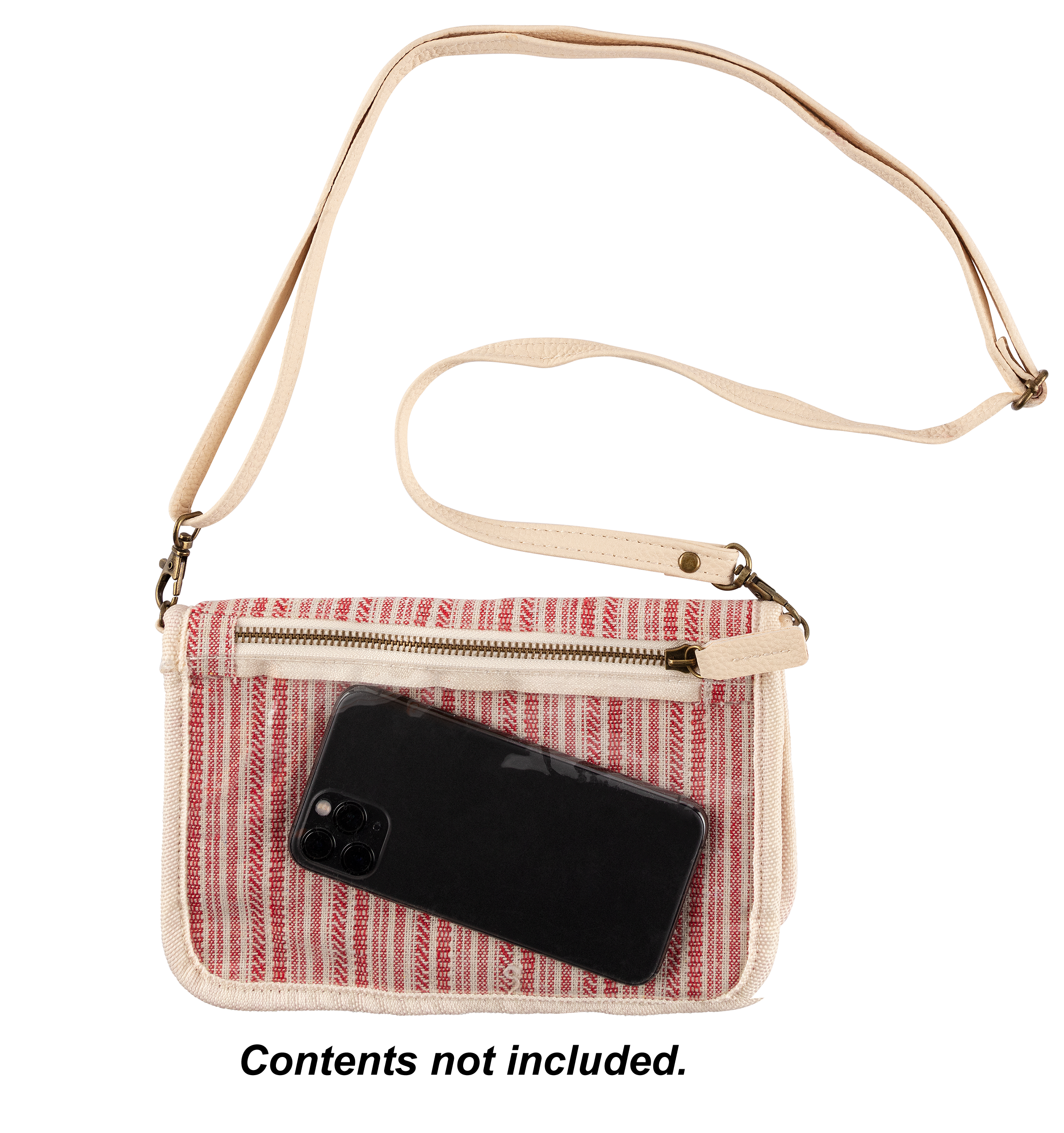 Quagga Cell Phone Wallet with Strap - Red