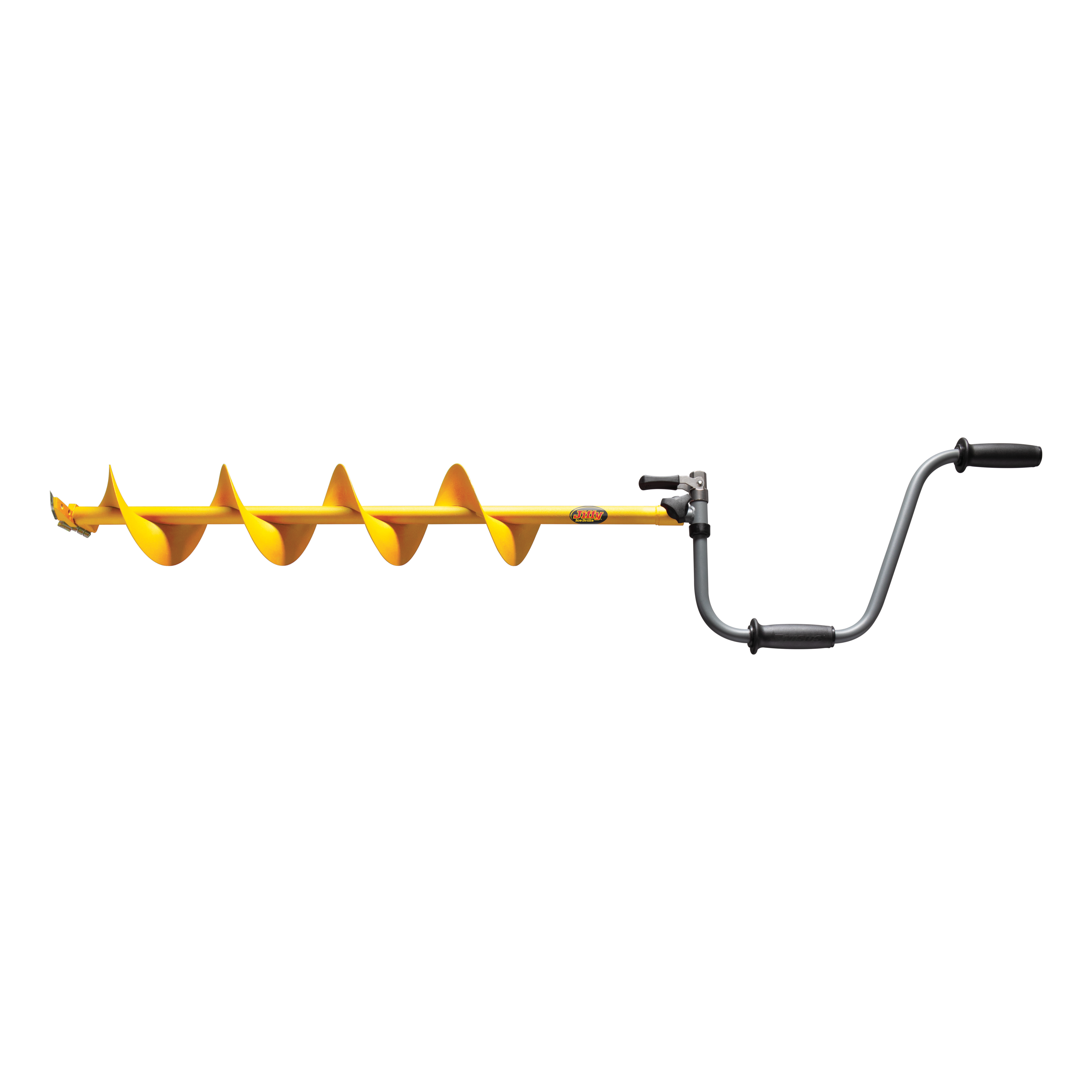 Jiffy Hand Auger, Flip-Down, Extendable, 8-Inch, Steel, Yellow, J4656