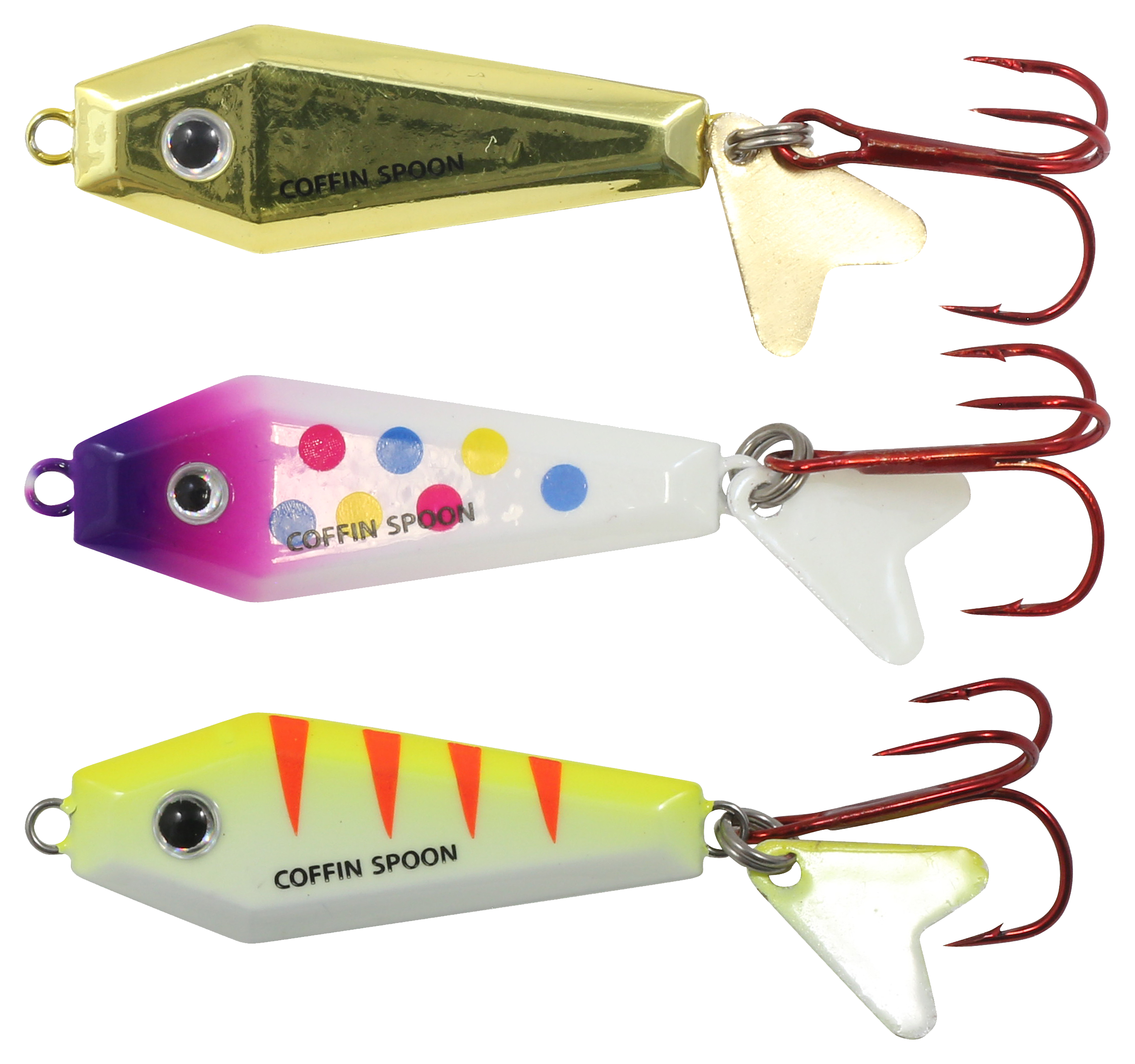 Image of Northland Fishing Tackle Buck-Shot Coffin Spoon Kit - 1-1/8″, 3/16 oz. - Assorted 2