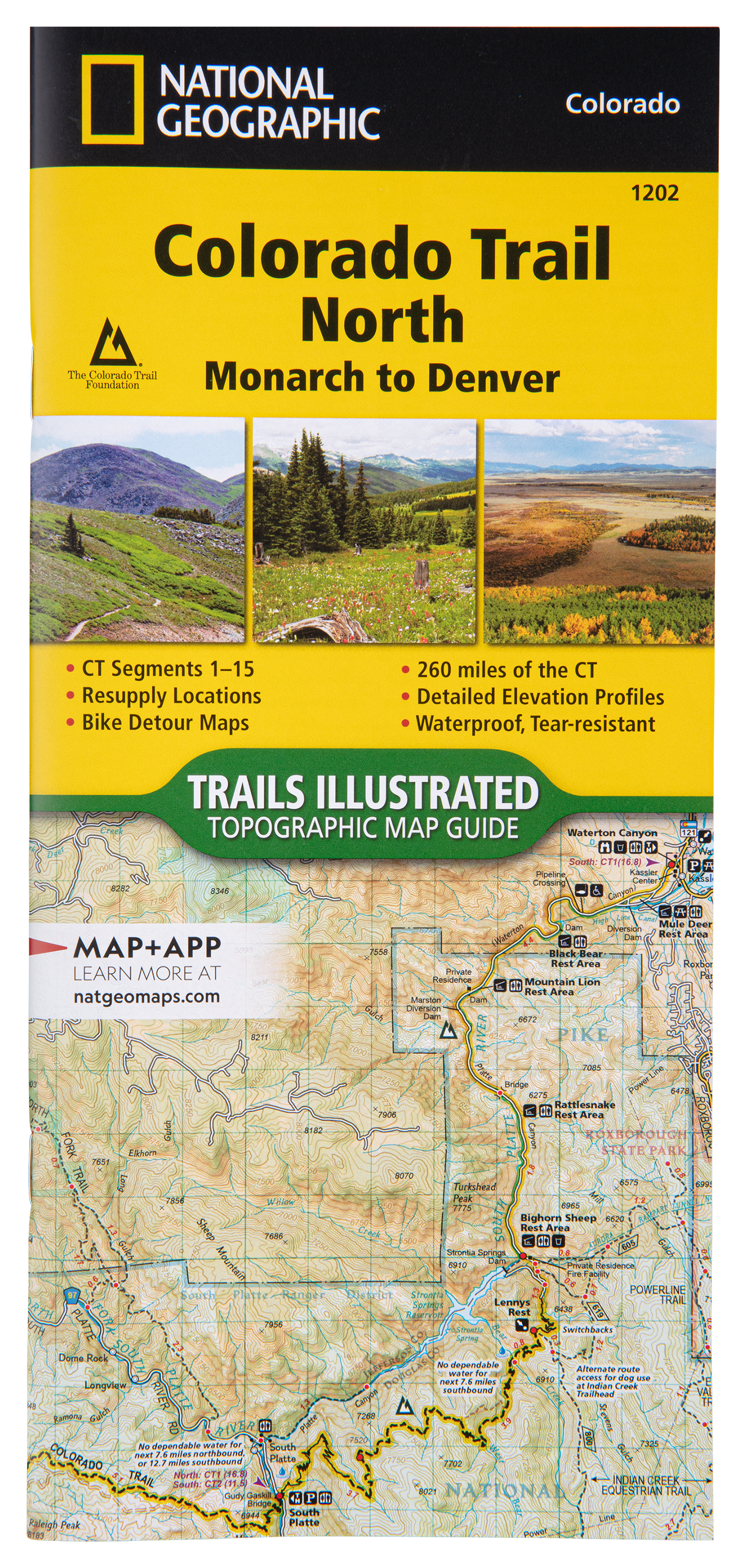 National Geographic Trails Illustrated Topographic Map Guide Series - Colorado - Colorado Trail North - National Geographic