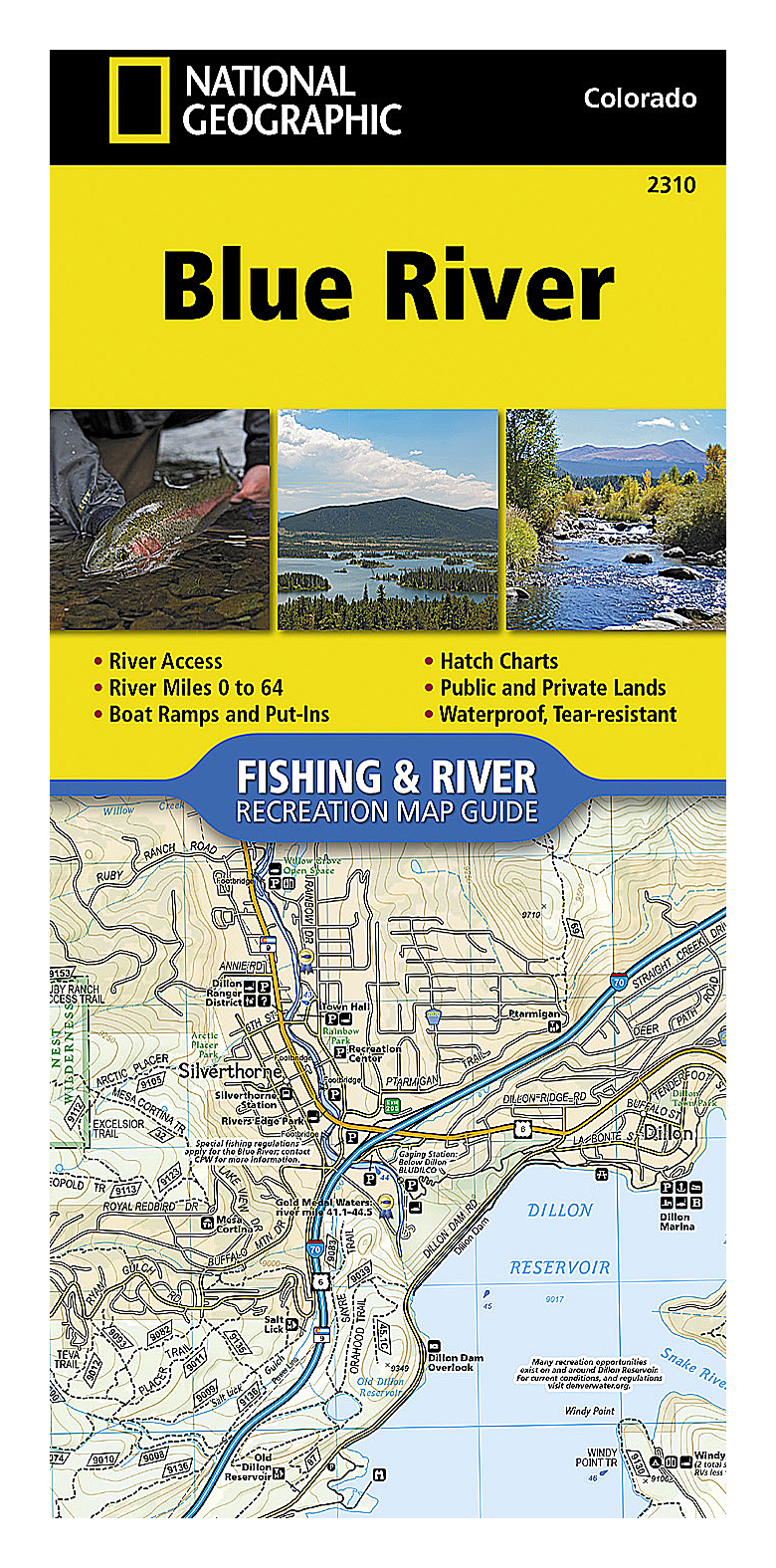 National Geographic Fishing and River Recreation Map Guide Series Maps - Blue River - National Geographic