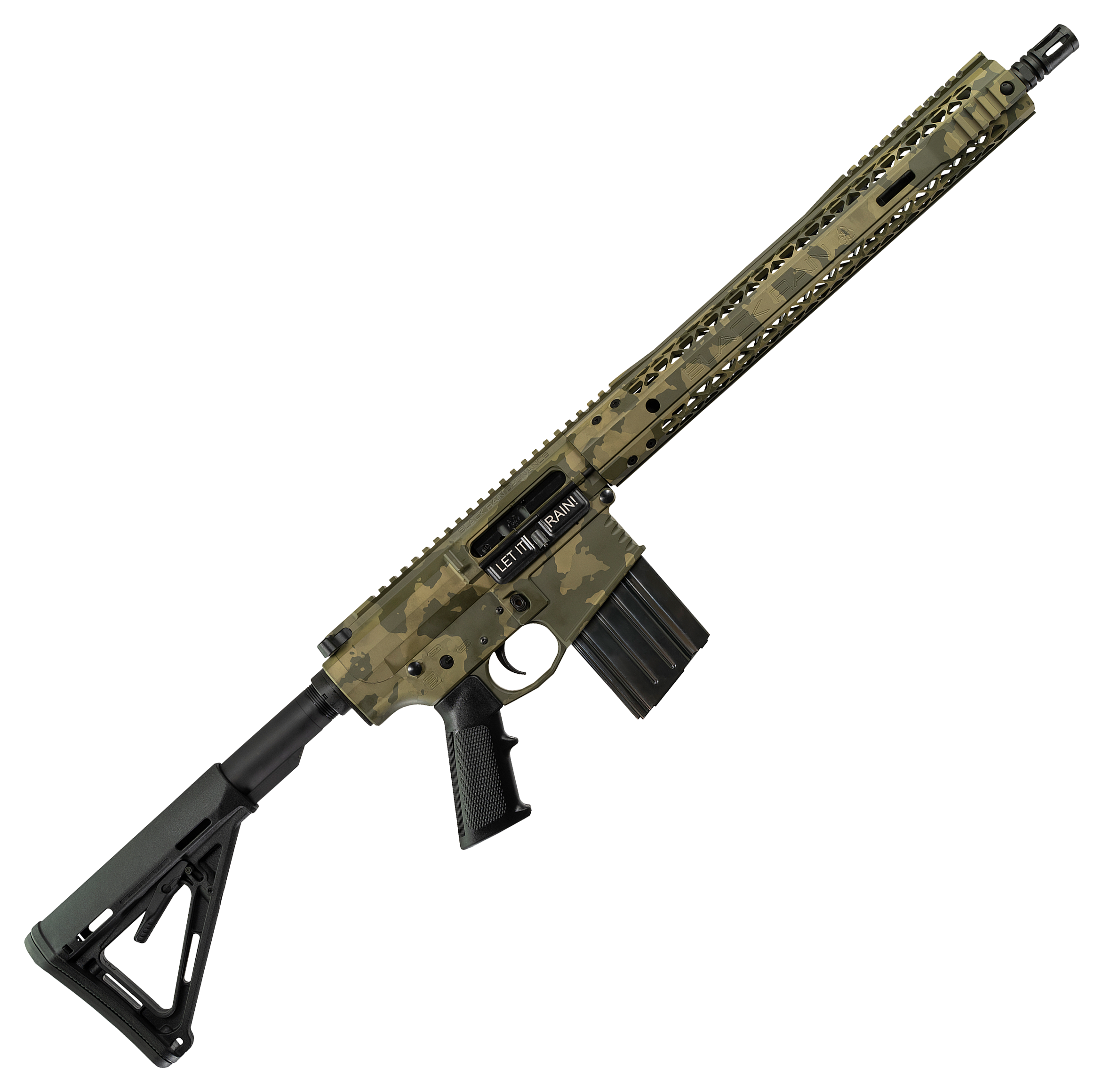 Black Rain Ordnance BRO Fallout10 Green Camo SemiAuto Rifle  20 Round