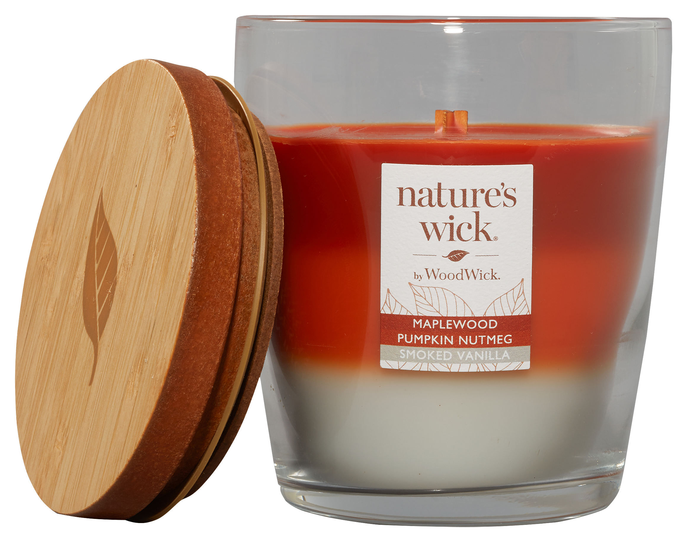 Natures Wick by WoodWick Maplewood/Pumpkin Nutmeg/Smoked Vanilla Trio Jar 