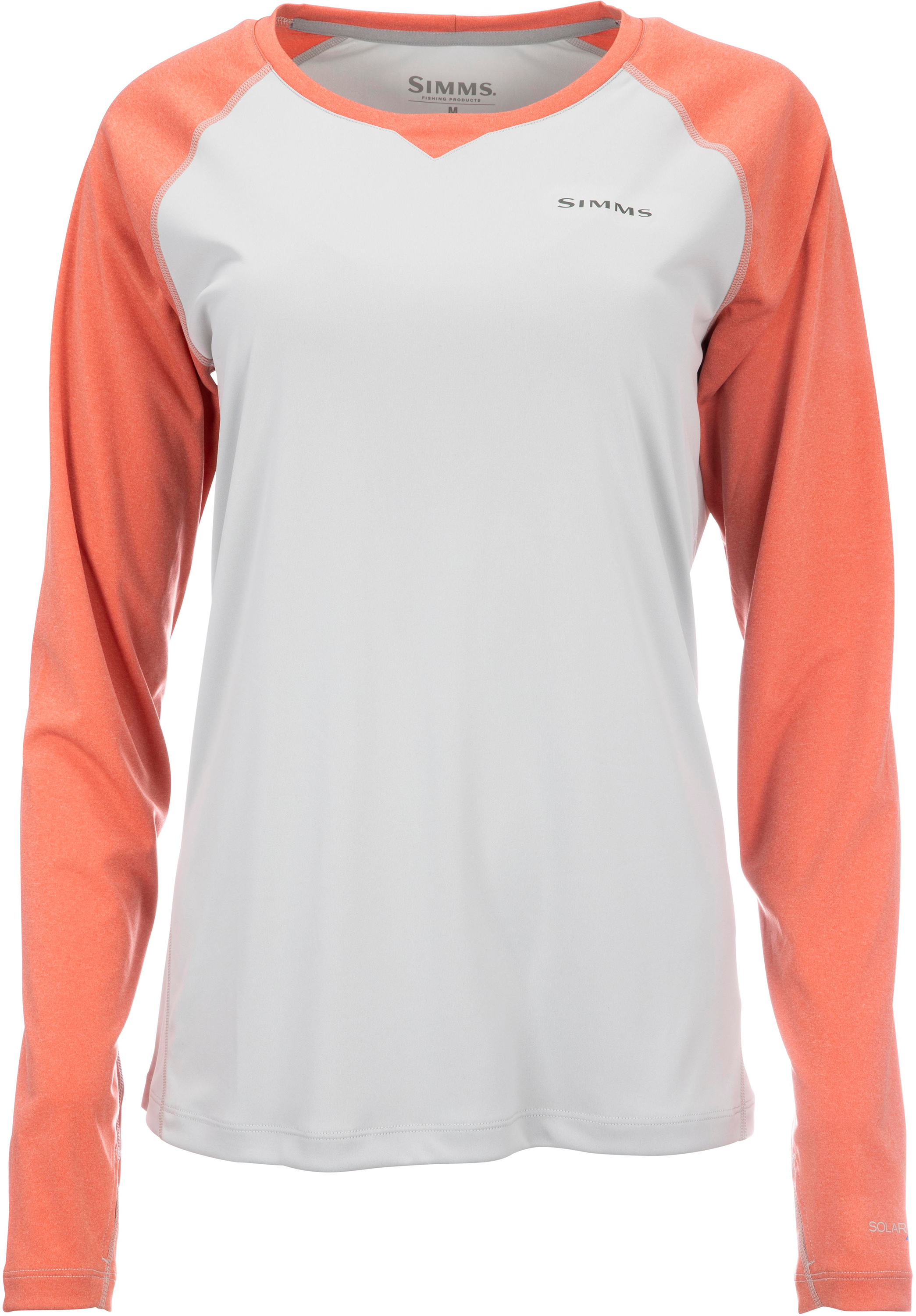 Simms SolarFlex Long-Sleeve Crew-Neck Shirt for Ladies - Sterling Salmon Heather