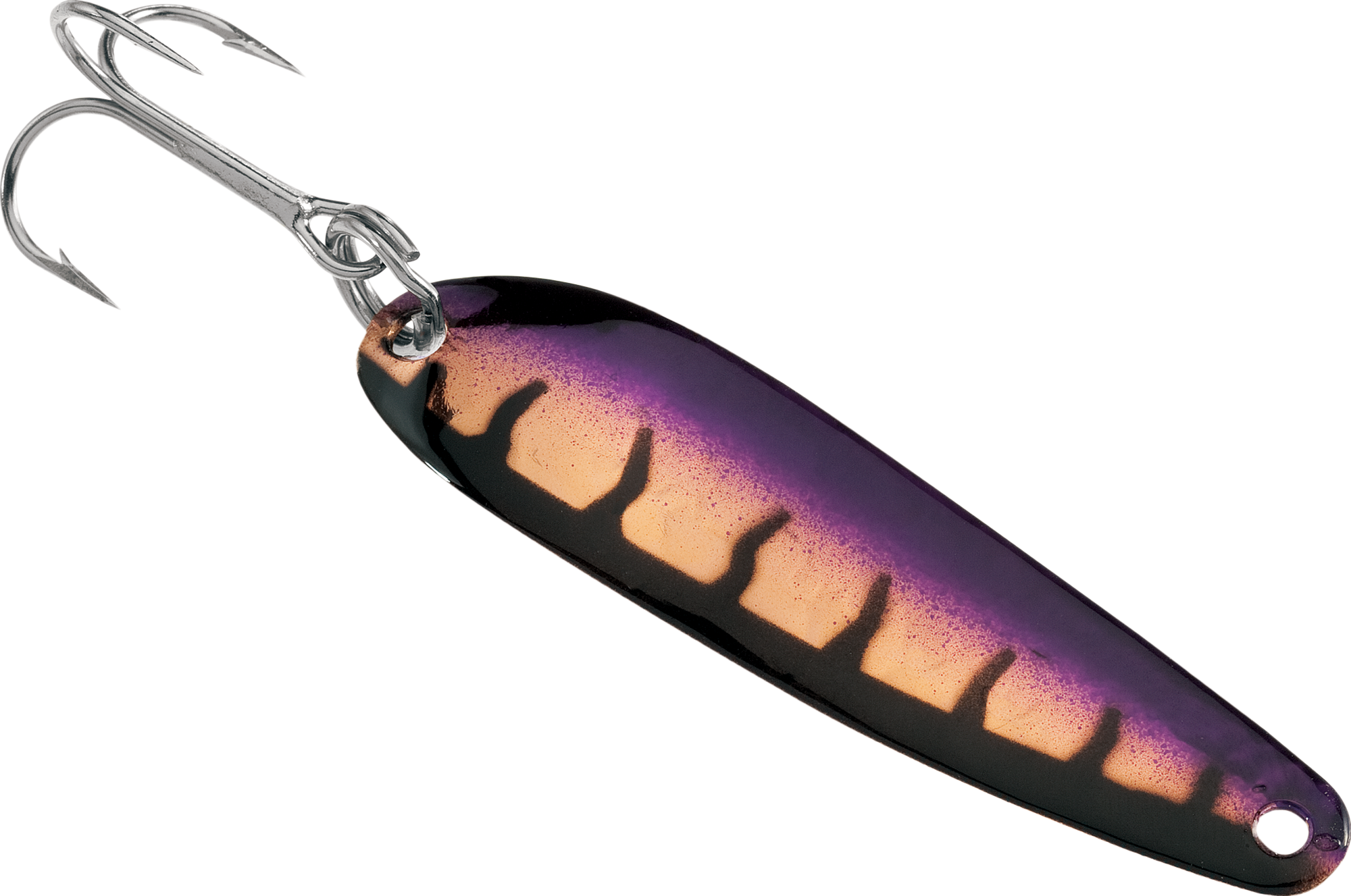 Image of Wolverine Tackle Silver Streak Jr. Spoon - 2-1/4″ - Purple Greasy Chicken