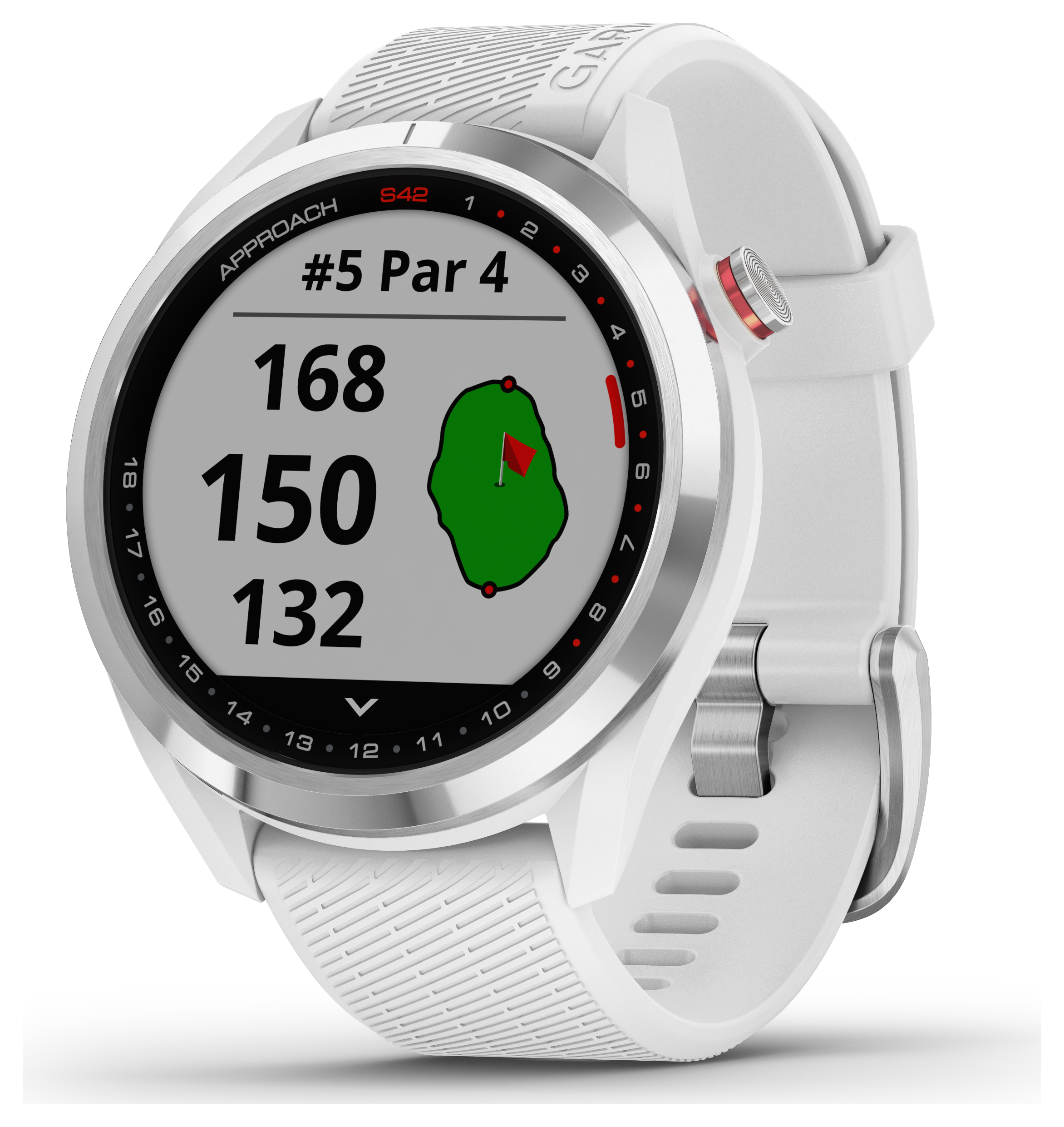 Garmin Approach S42 Golf Smartwatch - Polished Silver - Garmin