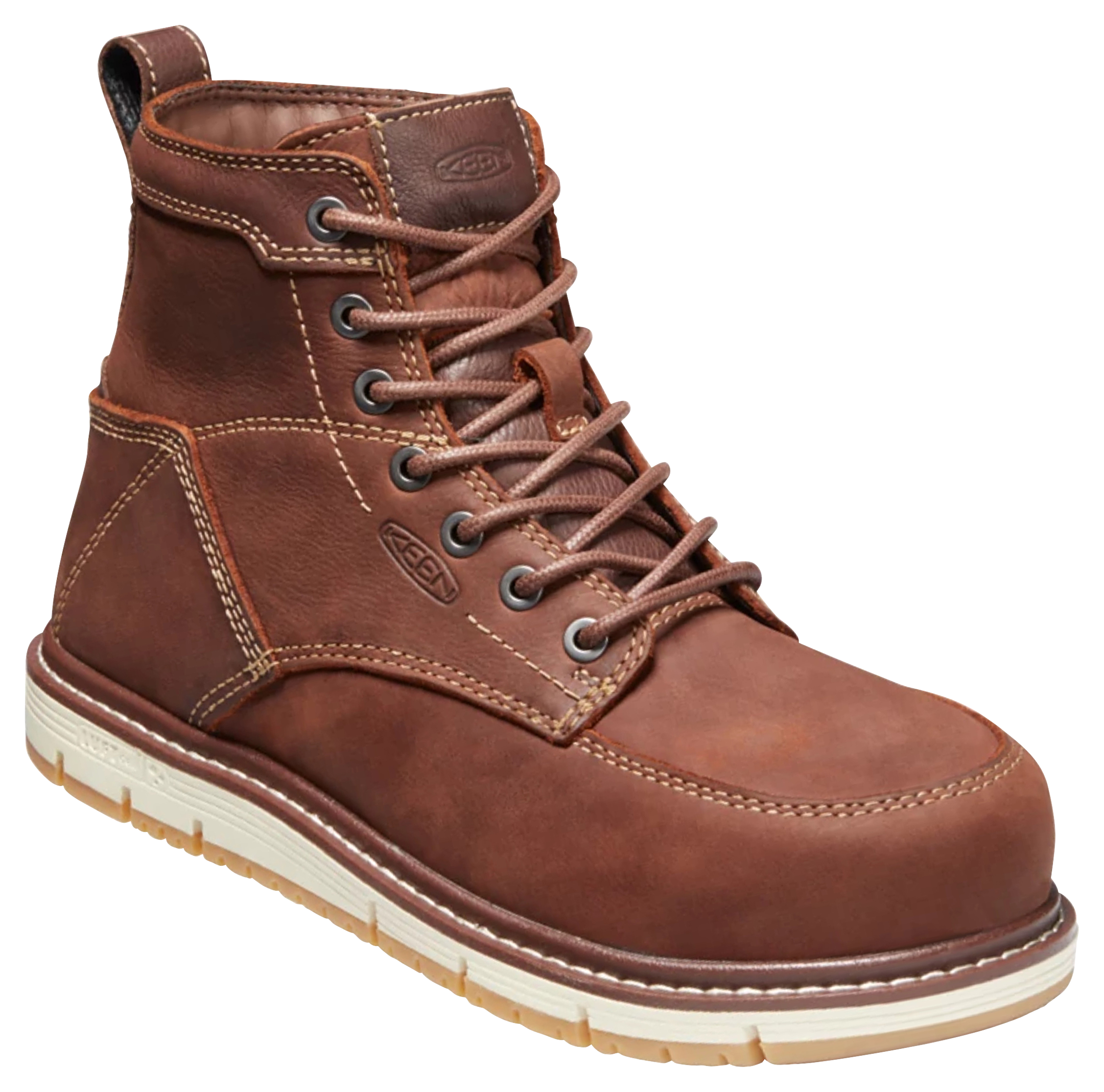 Image of KEEN Utility San Jose 6″ Aluminum-Toe Work Boots for Ladies - Gingerbread/Gum - 8.5W